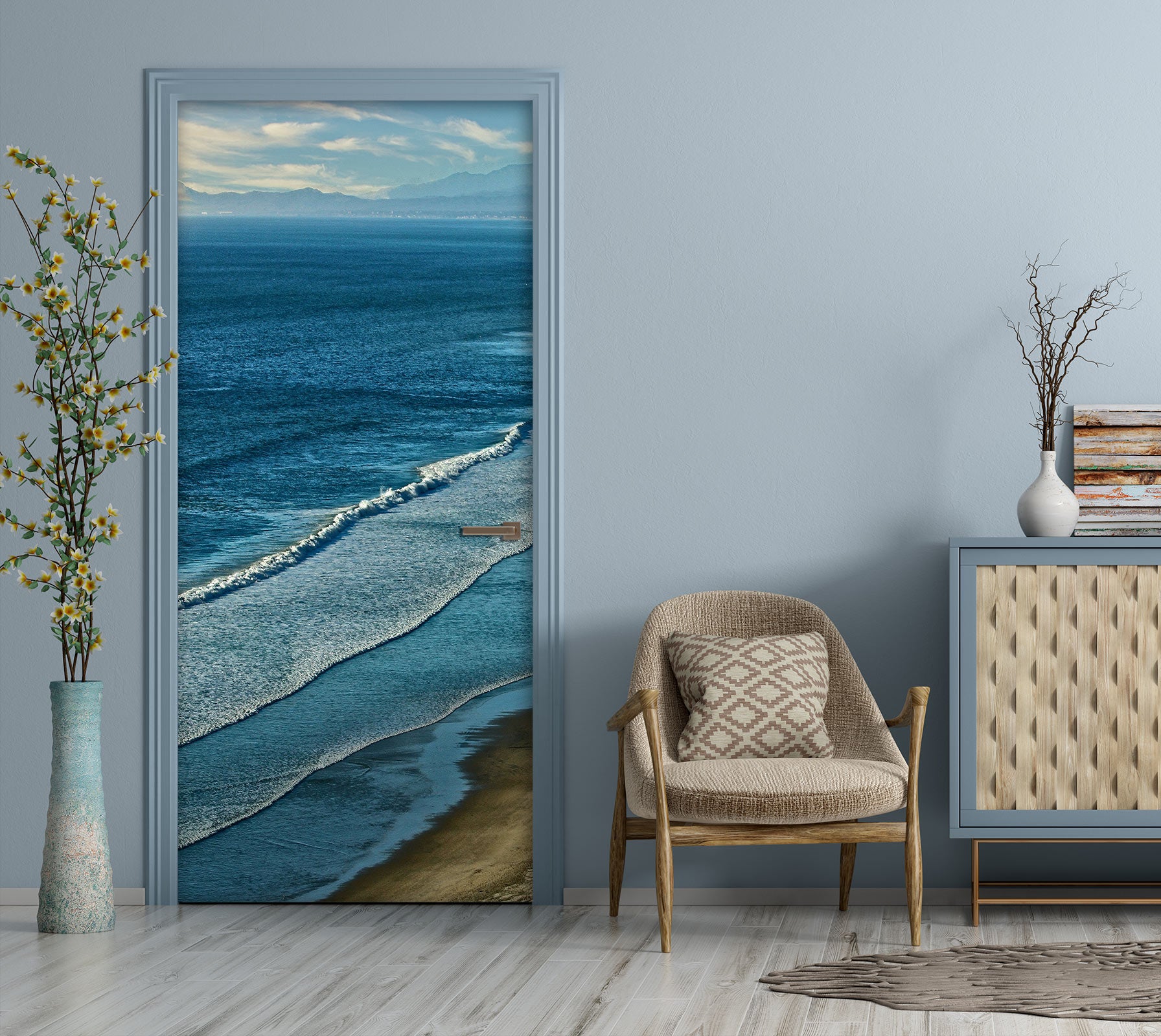 3D Seaside 11111 Kathy Barefield Door Mural