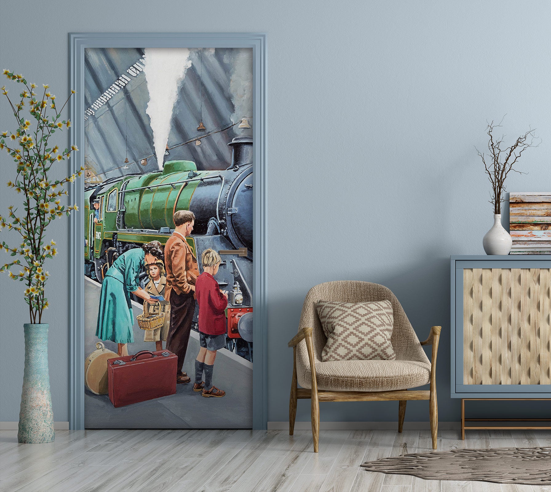 3D Train Passenger 103136 Trevor Mitchell Door Mural