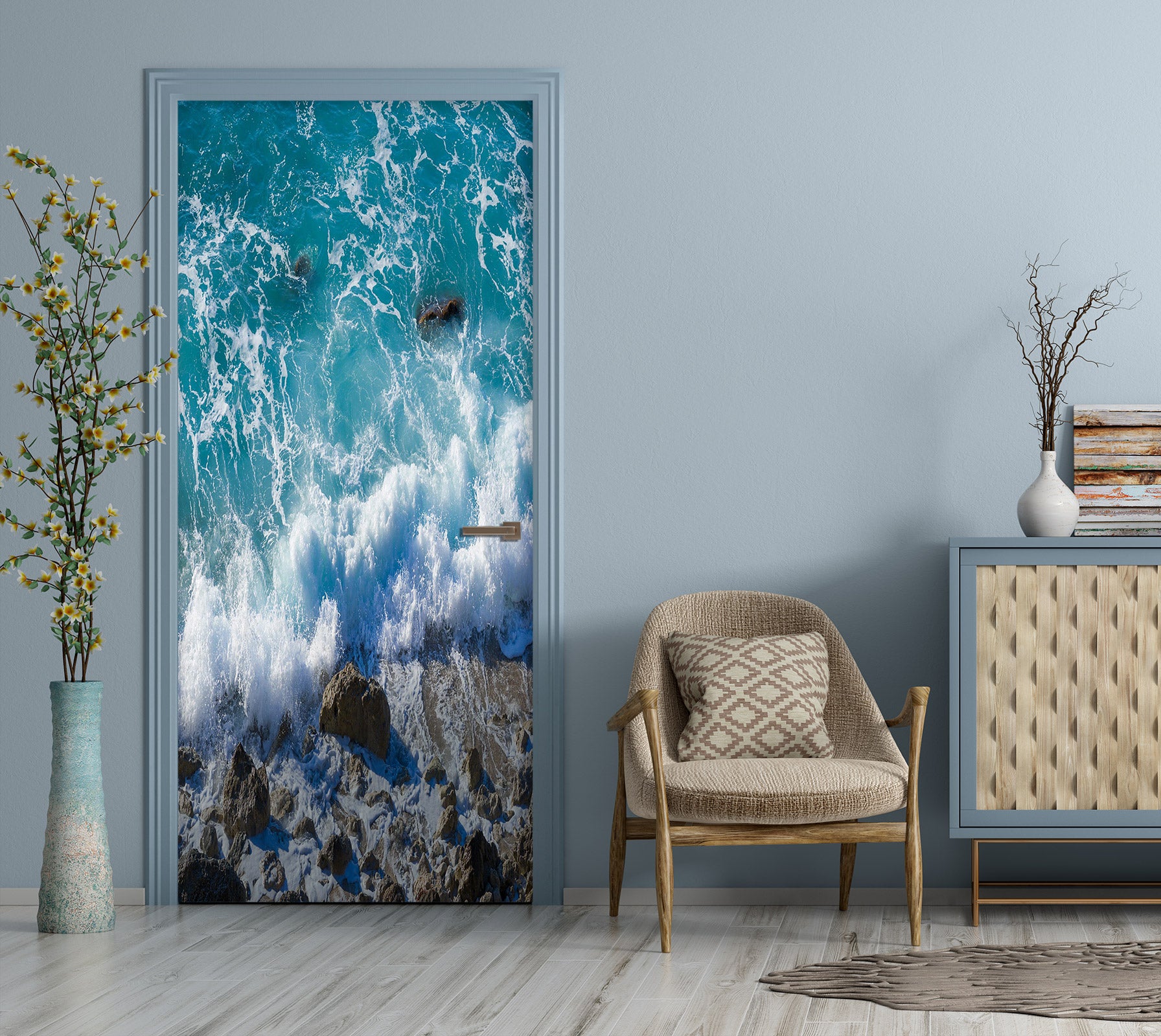 3D Waves 24095 Door Mural