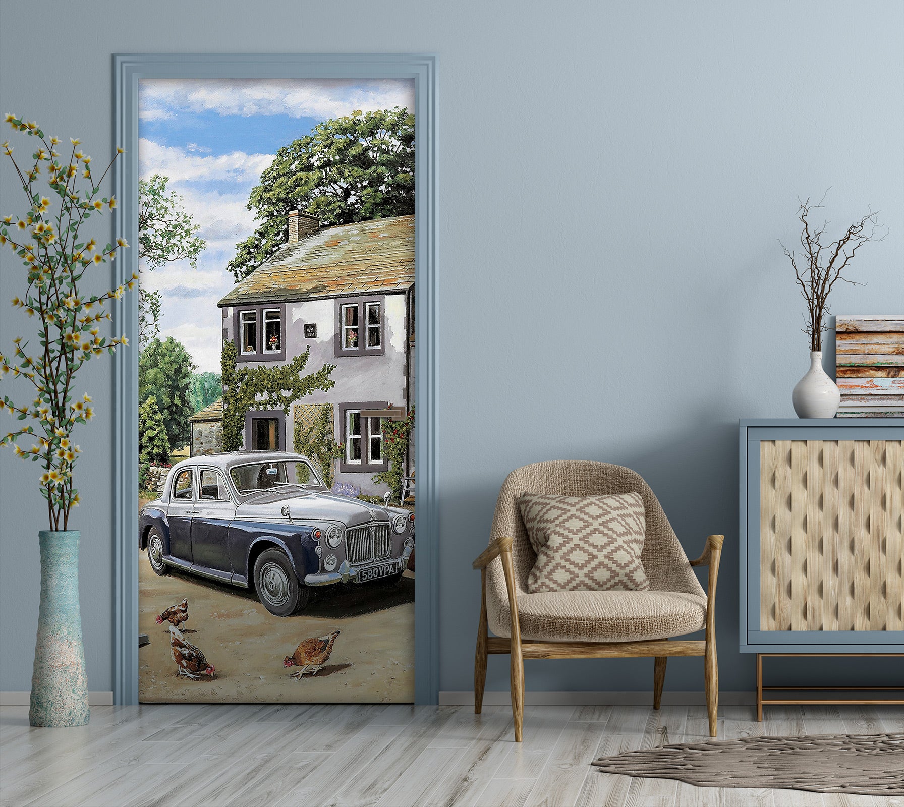 3D House Car 10365 Trevor Mitchell Door Mural