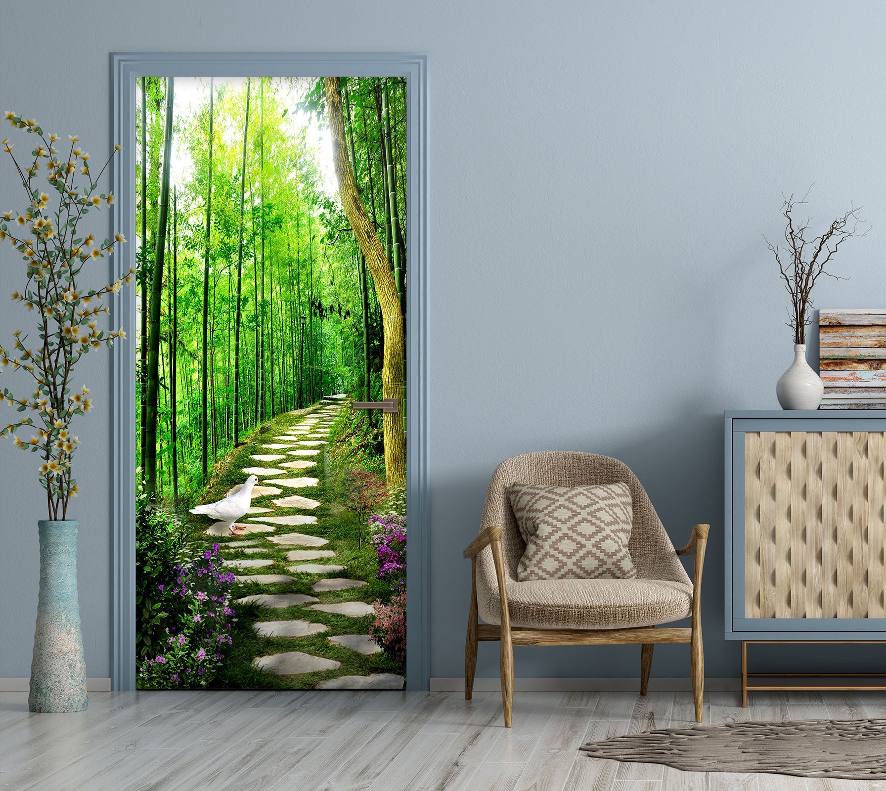 3D Forest Path 23072 Door Mural