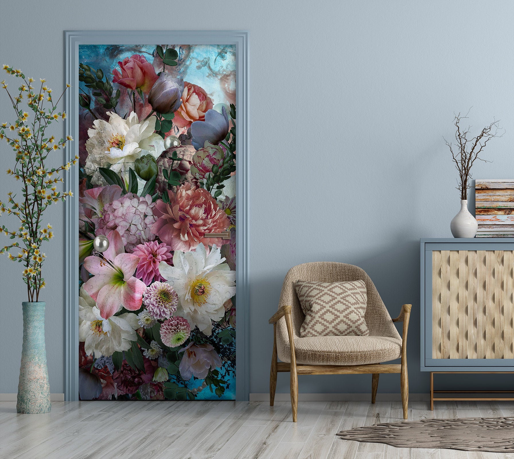 3D Flowers 107154 Beth Sheridan Door Mural