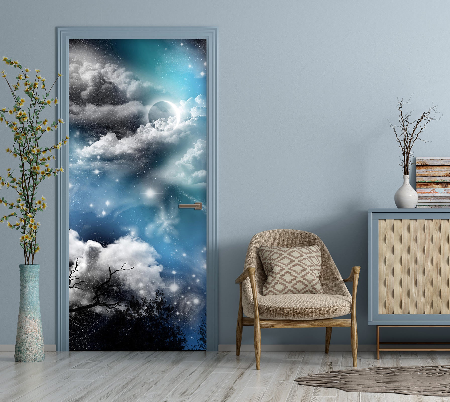 3D Clouds 24048 Door Mural