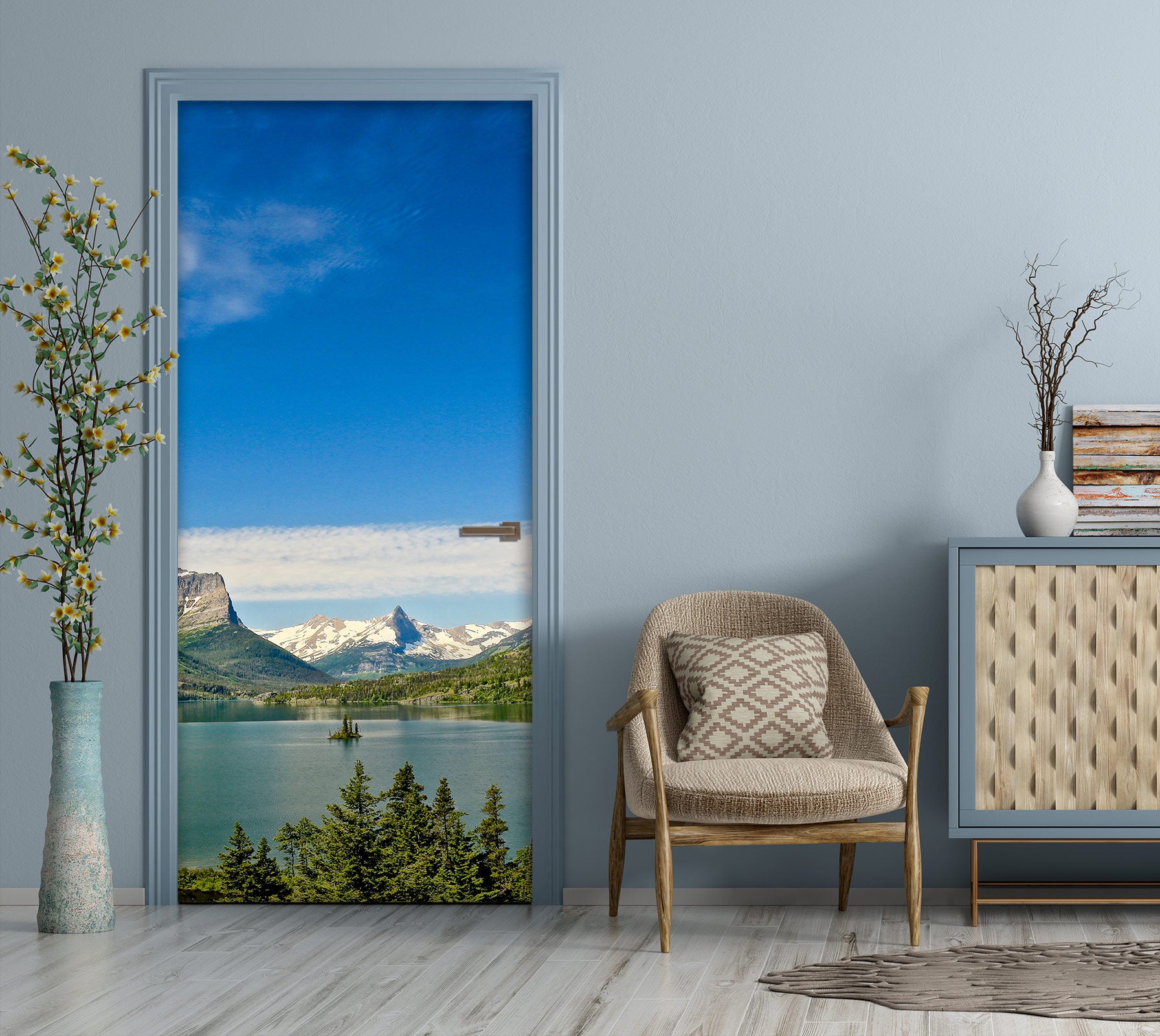 3D Lake Trees 110190 Kathy Barefield Door Mural