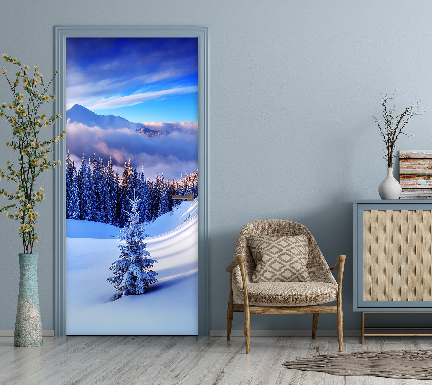 3D Snowfield 23114 Door Mural