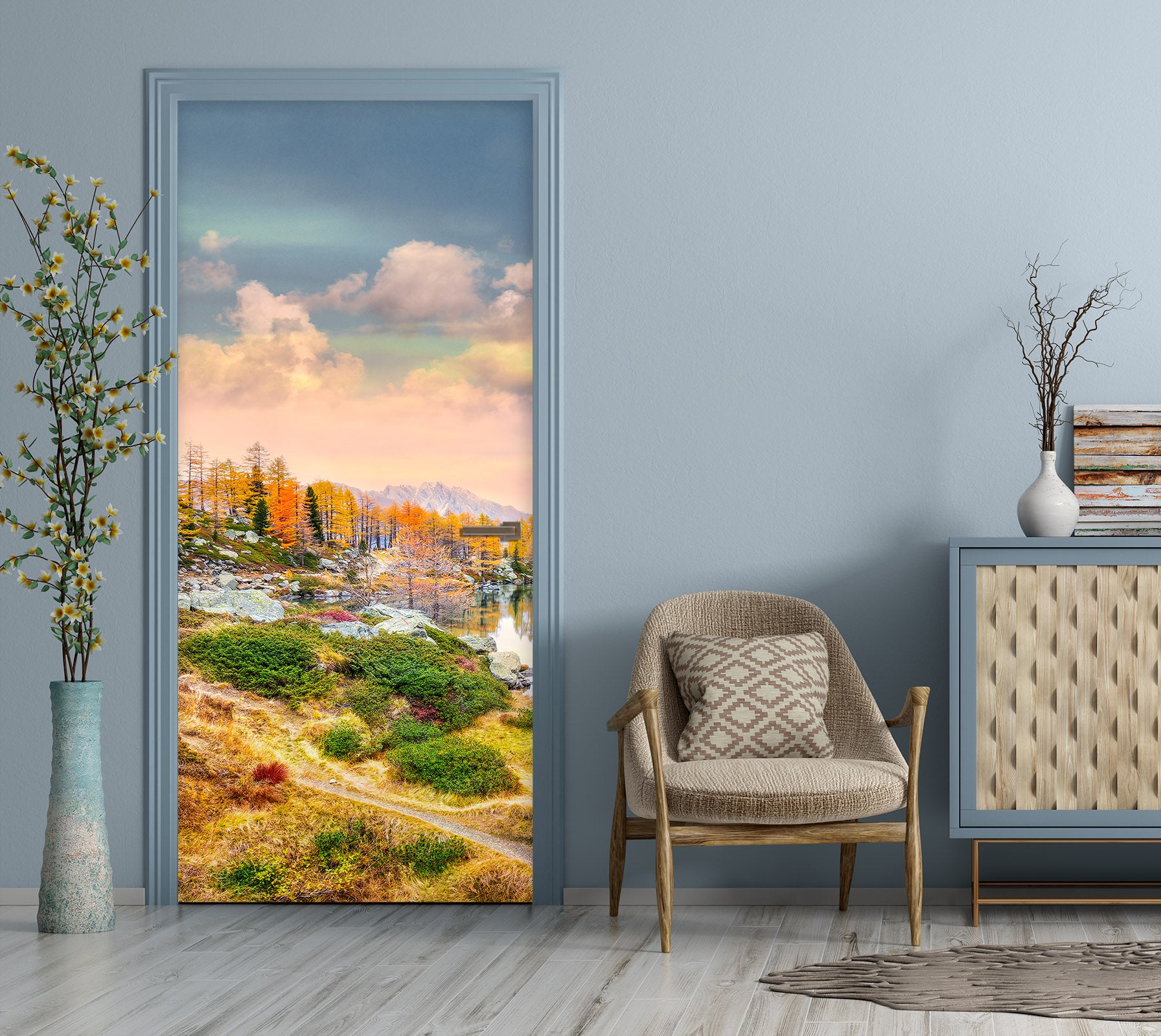 3D Grassland Forest 11419 Marco Carmassi Door Mural