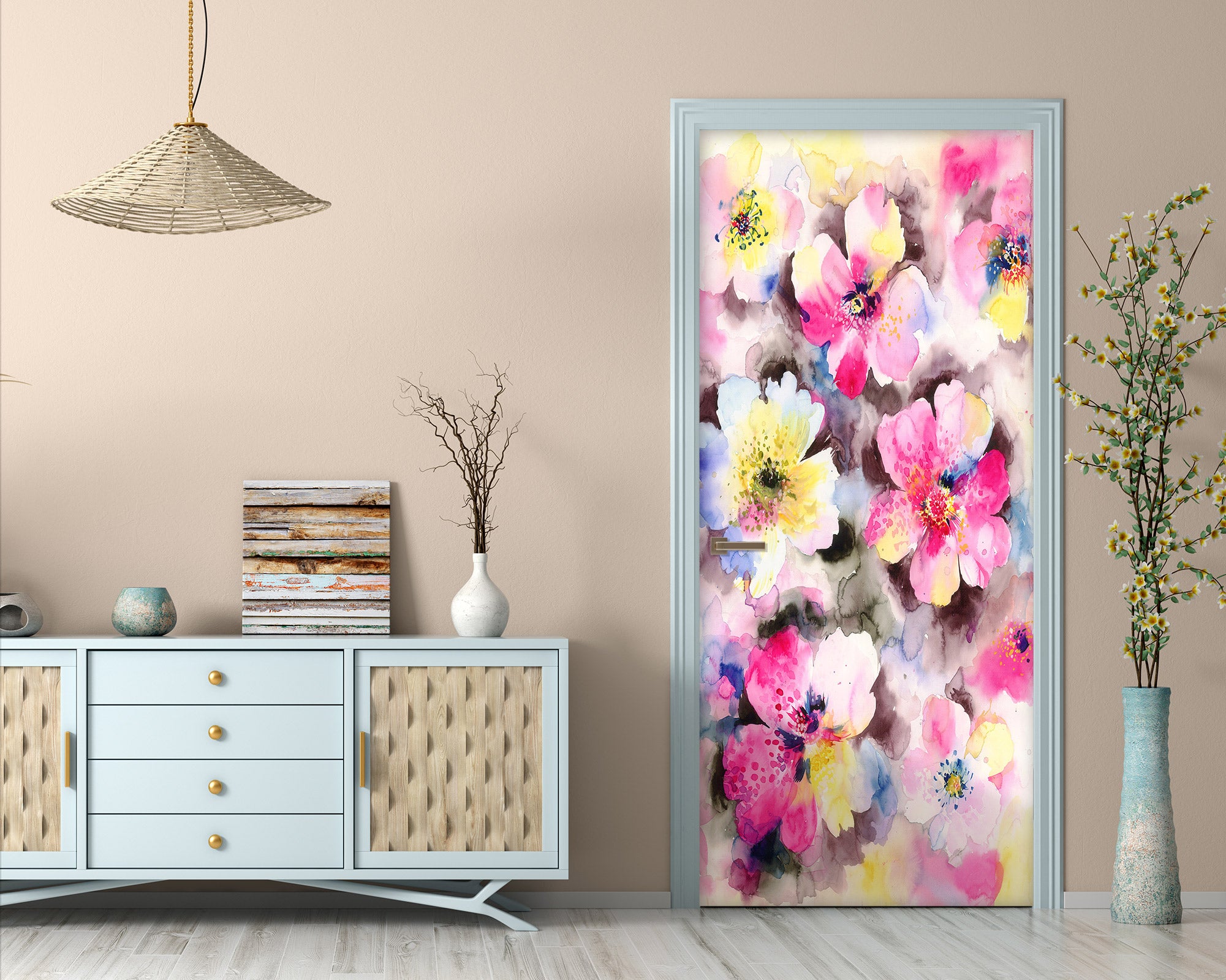 3D Flowers 25006 Door Mural