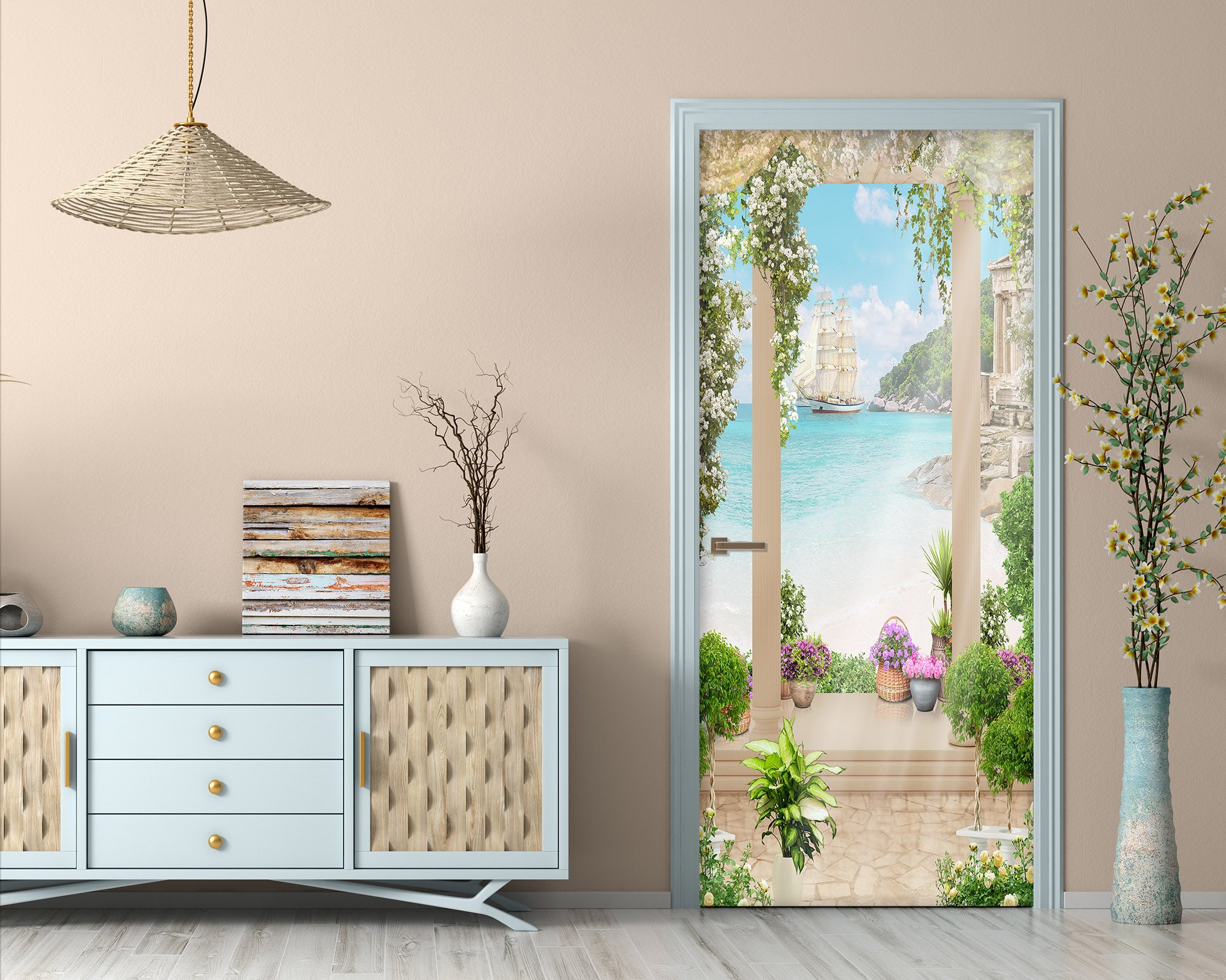 3D Island 22083 Door Mural