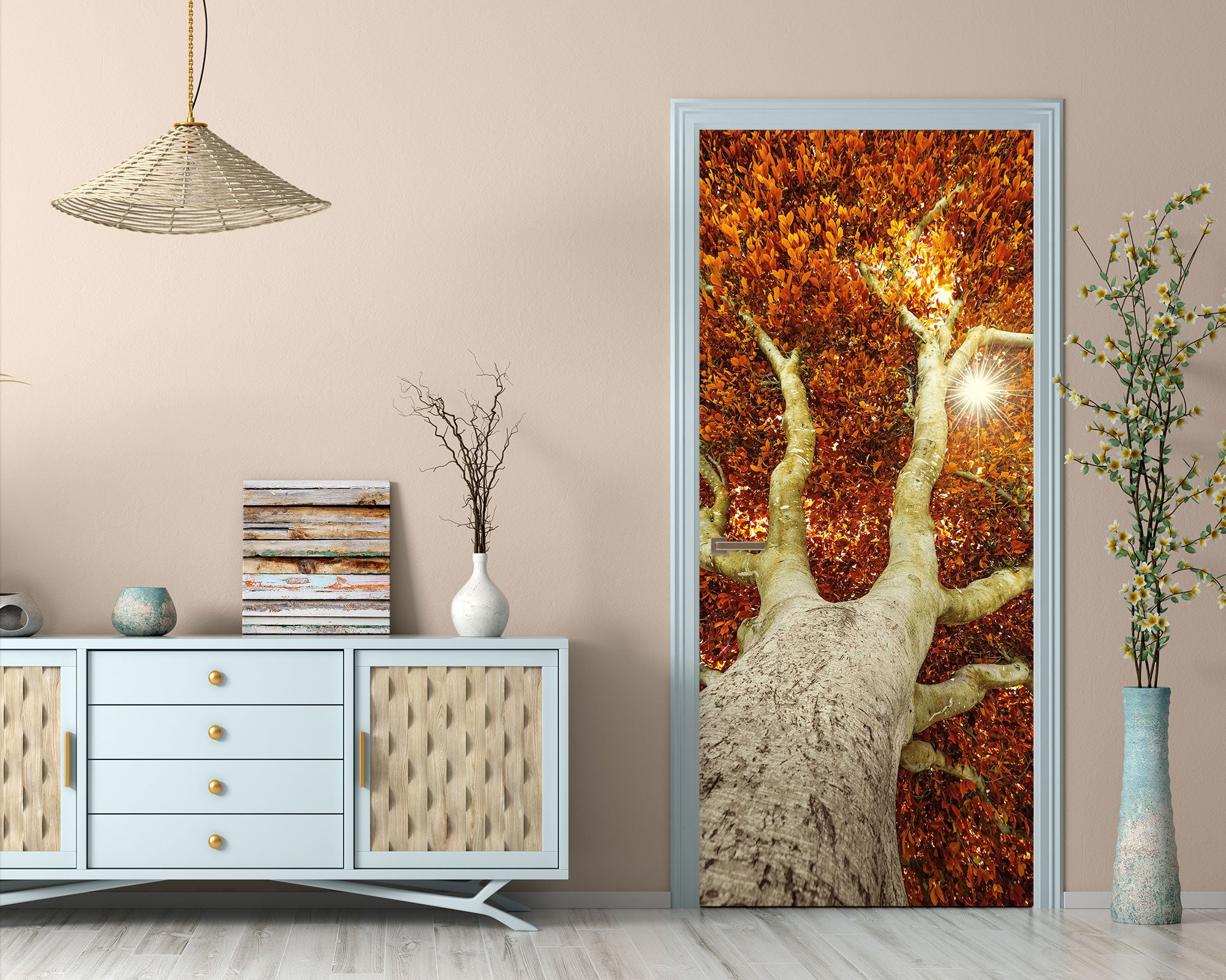 3D Maple Tree 035 Door Mural