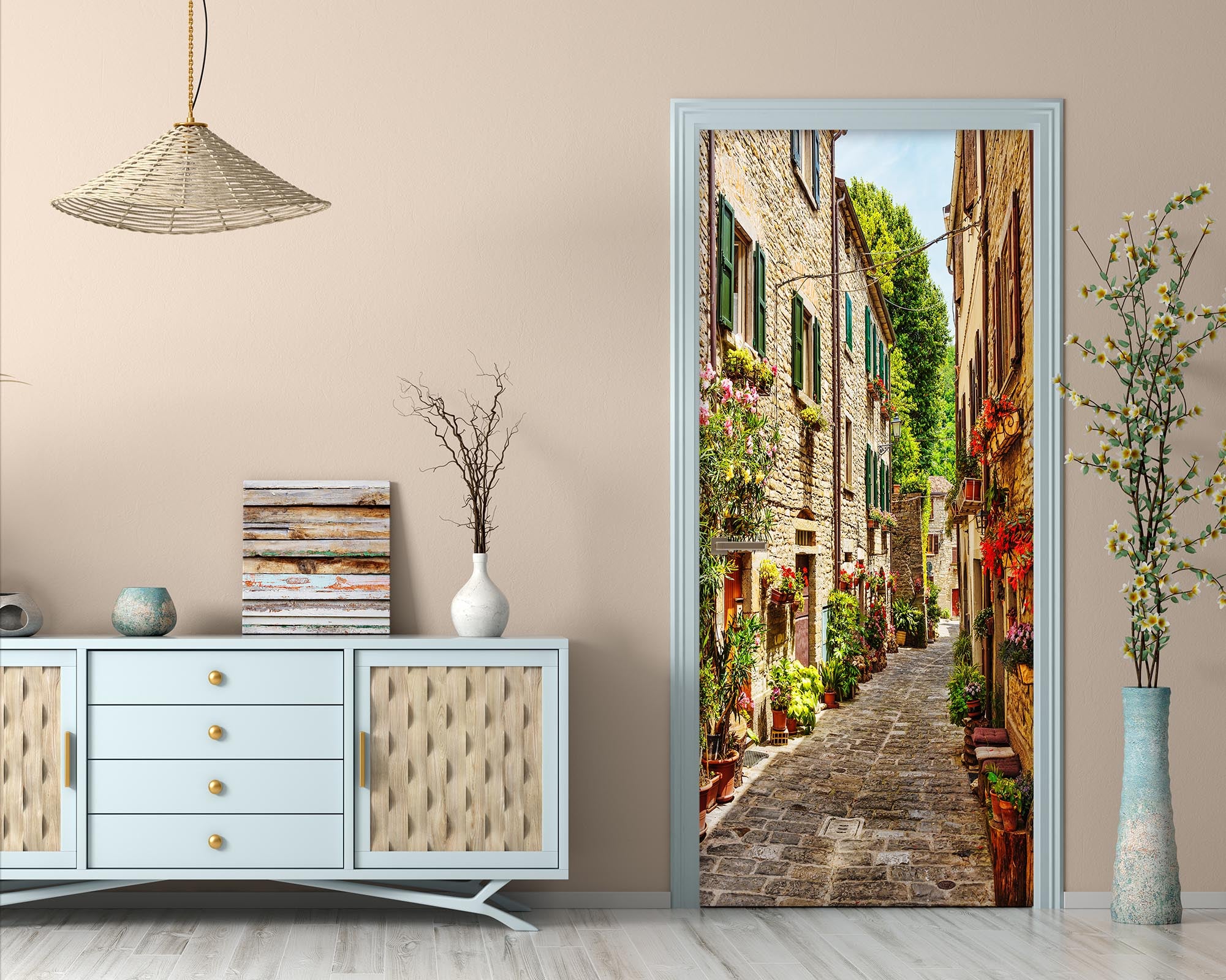 3D Houses 22060 Door Mural