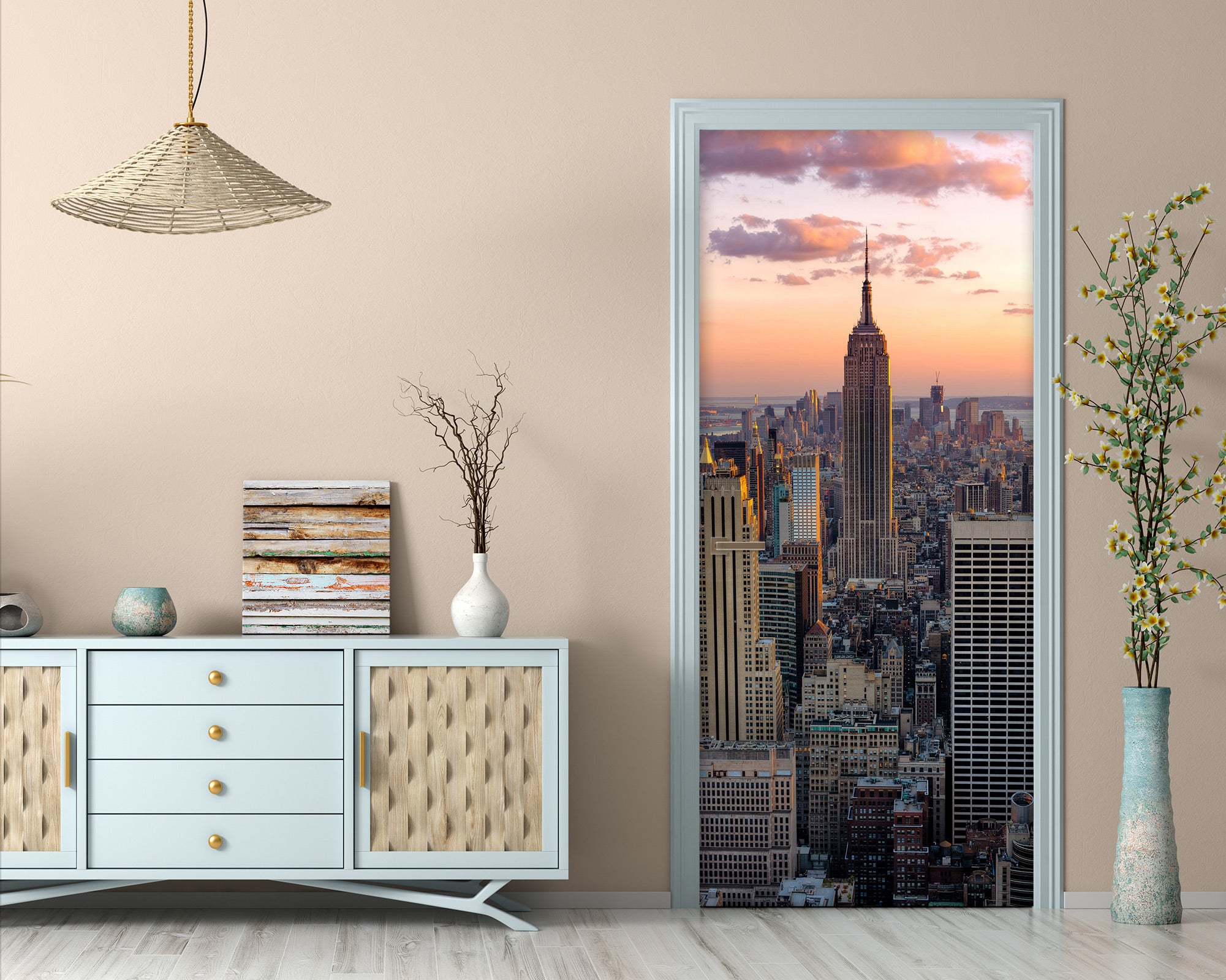 3D City Building 23164 Door Mural