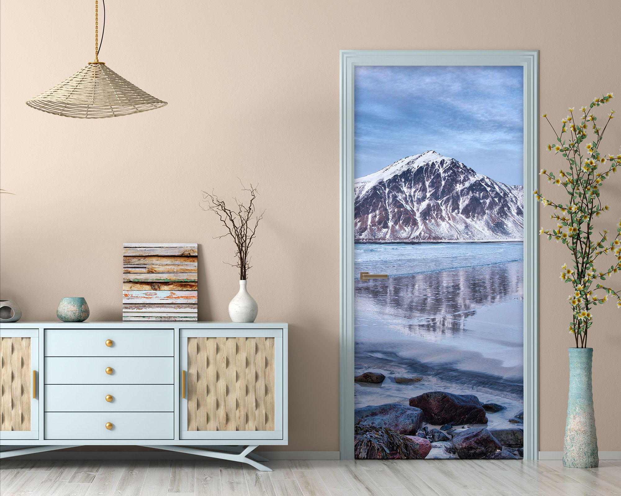 3D Lake Snow Mountain 119172 Marco Carmassi Door Mural