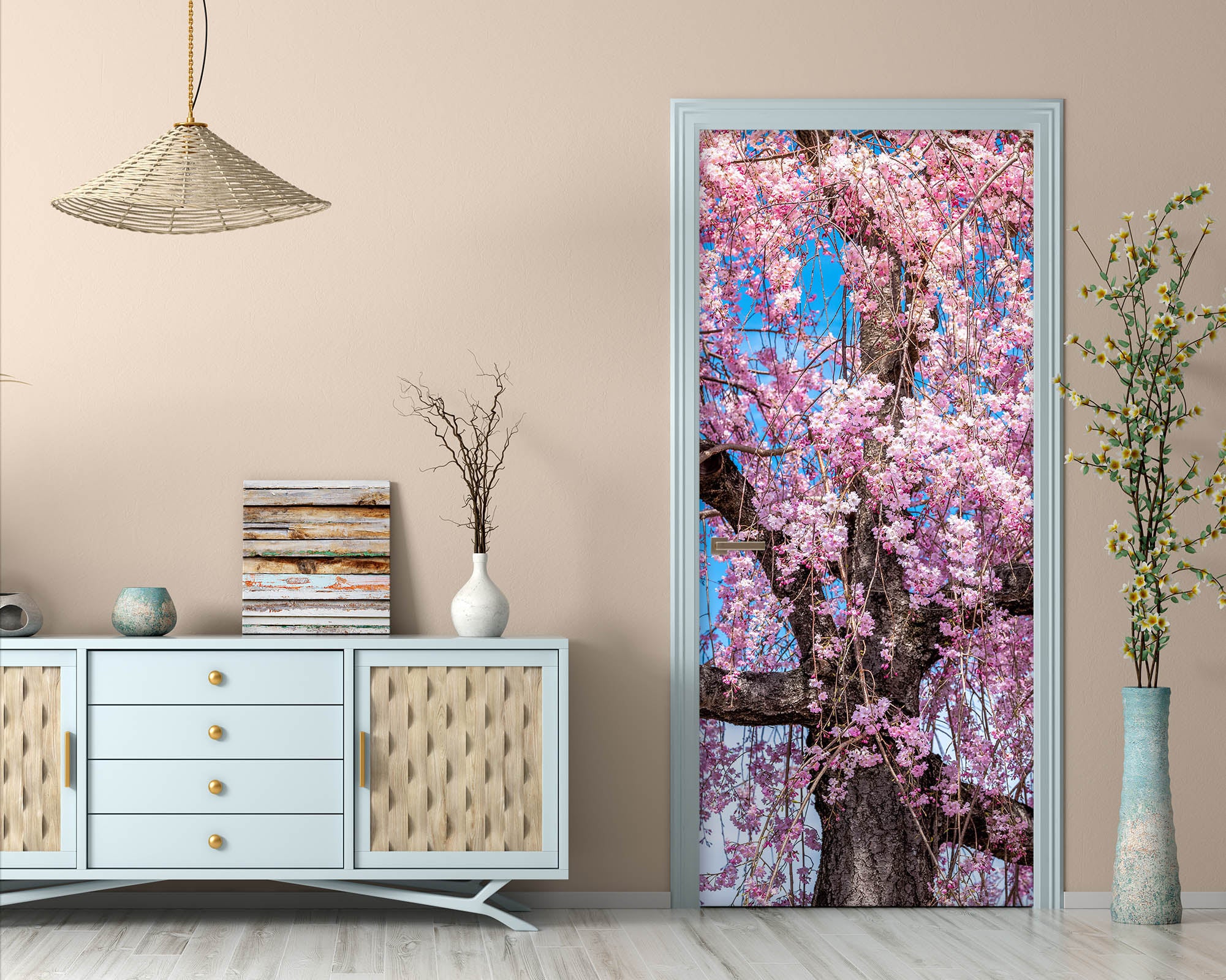 3D Cherry Blossom Tree 11452 Marco Carmassi Door Mural