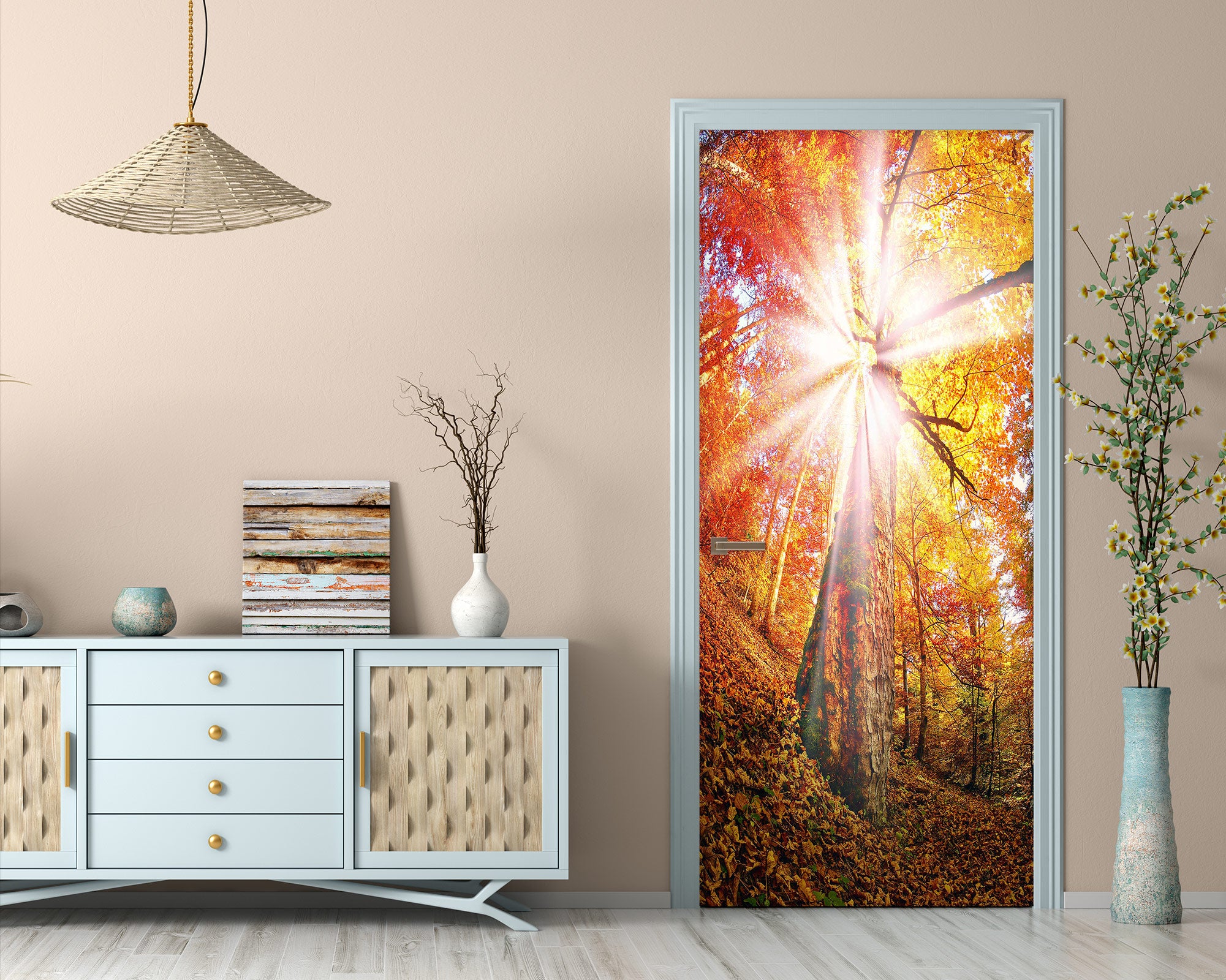 3D Tree Sunlight 25059 Door Mural