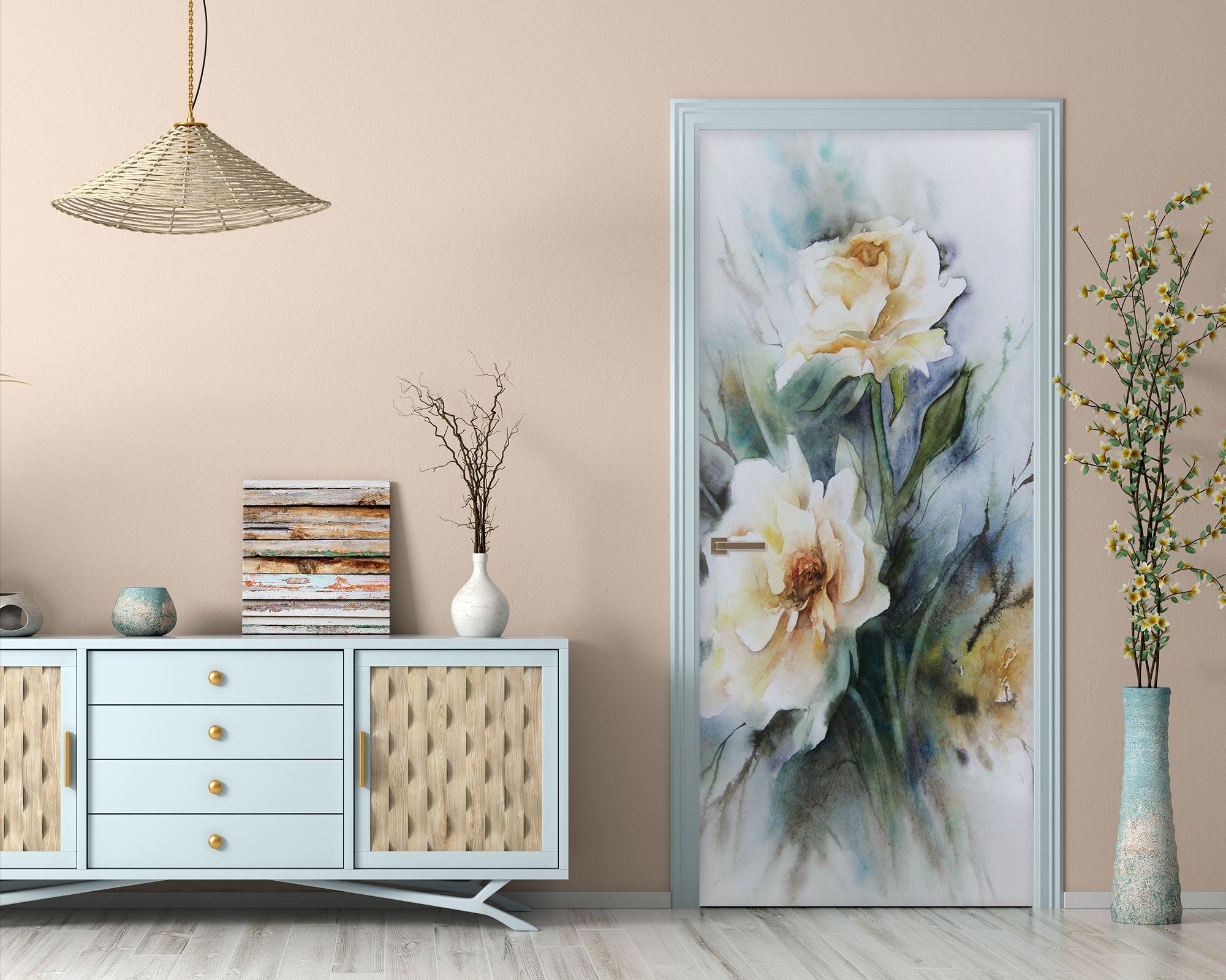 3D Flowers 24198 Door Mural