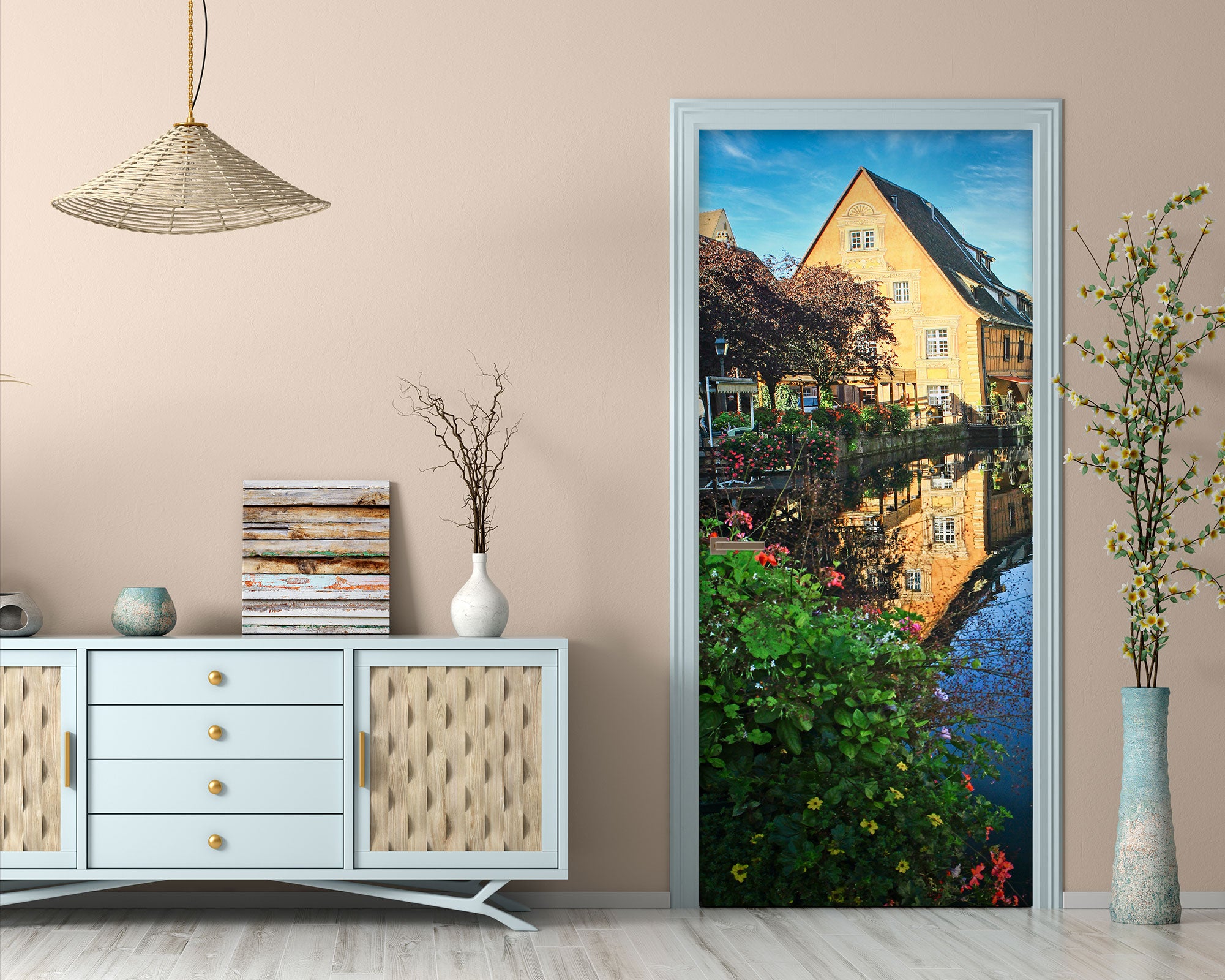 3D River House 110185 Kathy Barefield Door Mural