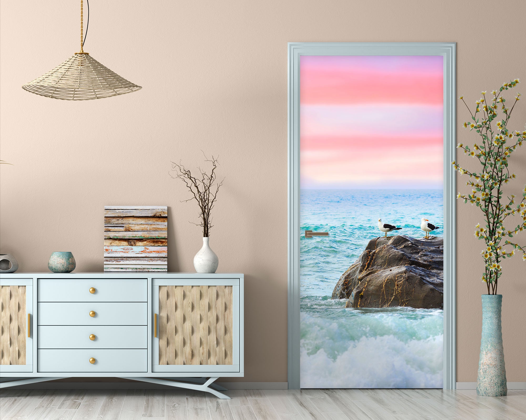 3D Sea Clouds 24005 Door Mural