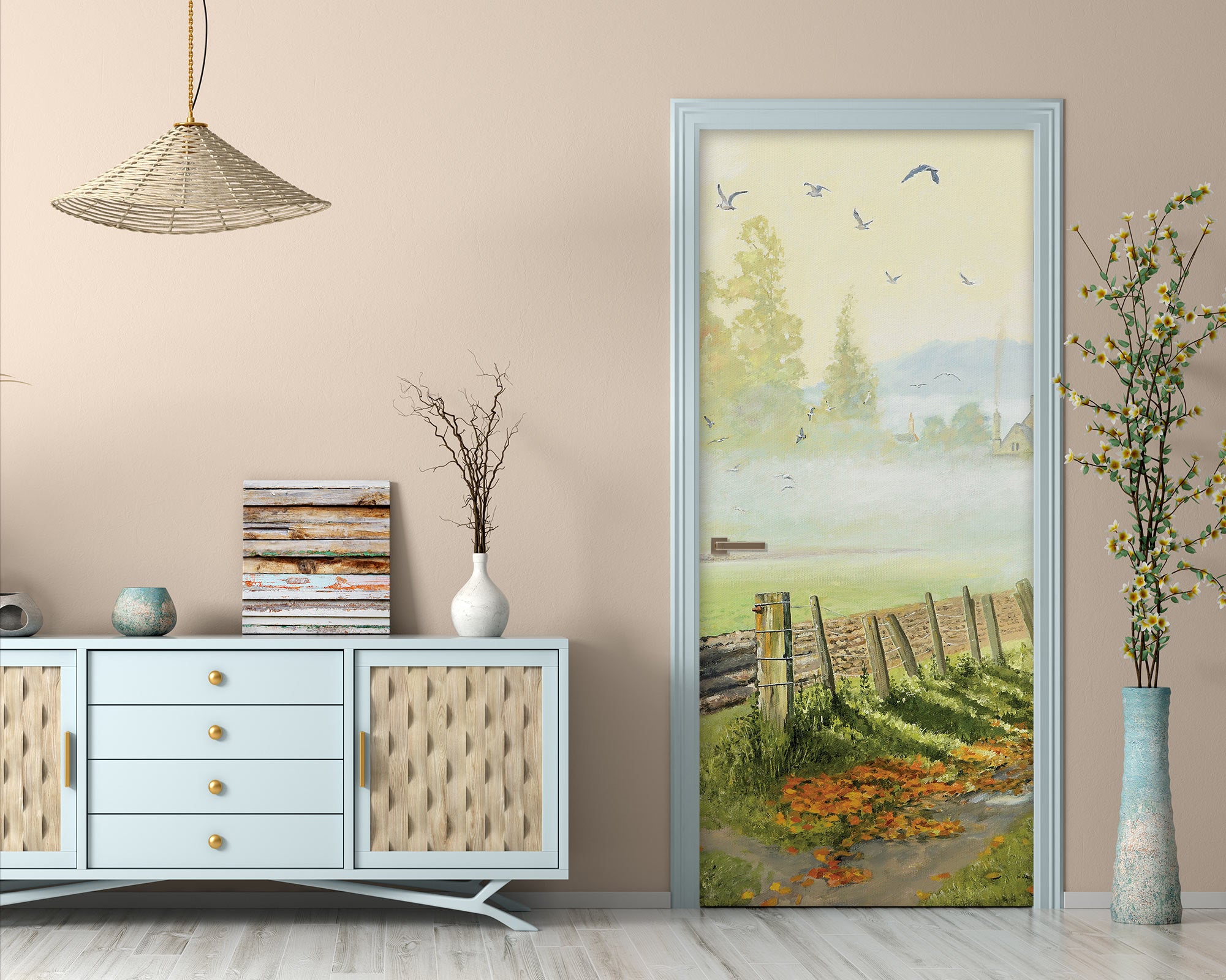 3D Grass Field 10357 Trevor Mitchell Door Mural