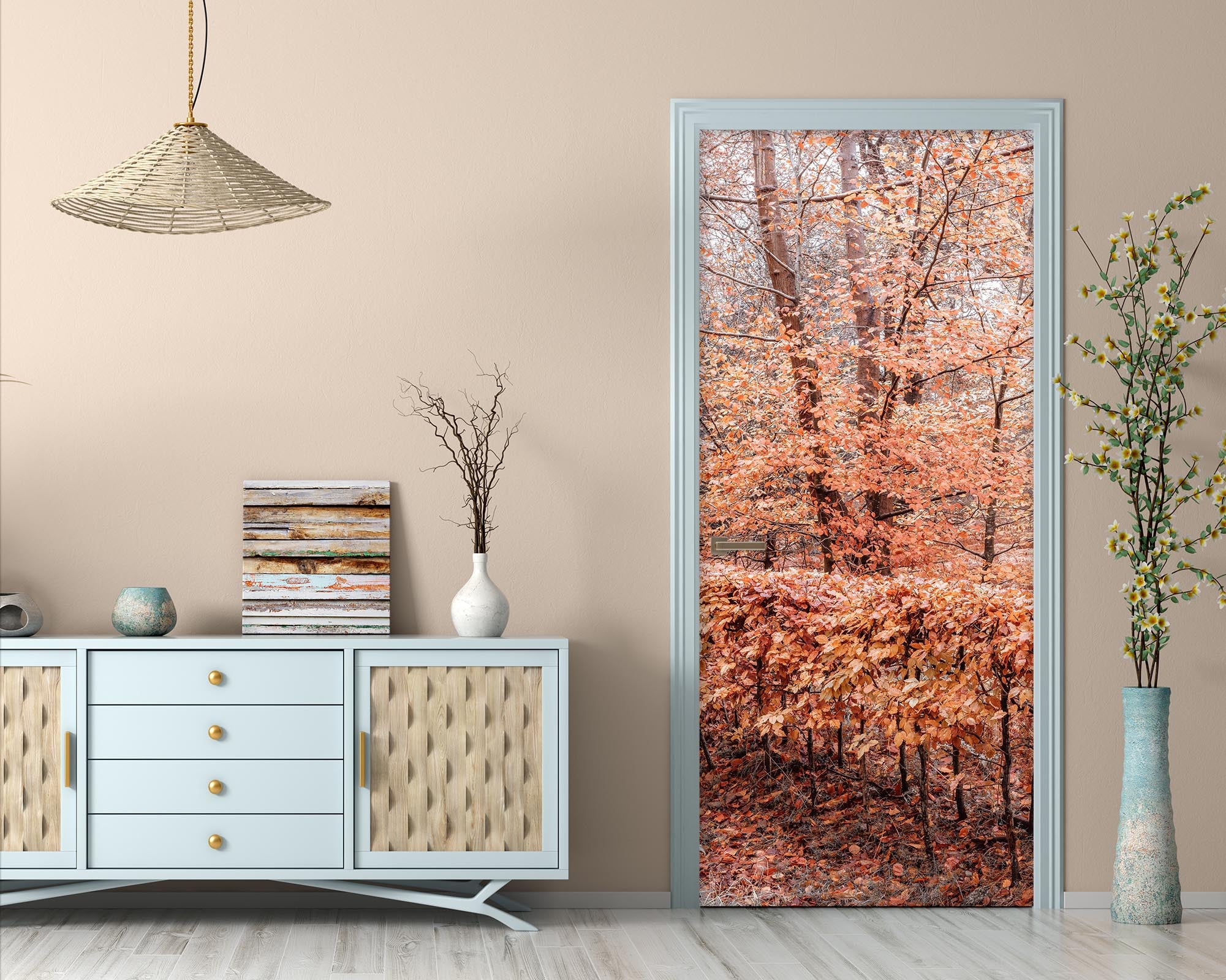 3D Autumn Woods 5057 Assaf Frank Door Mural