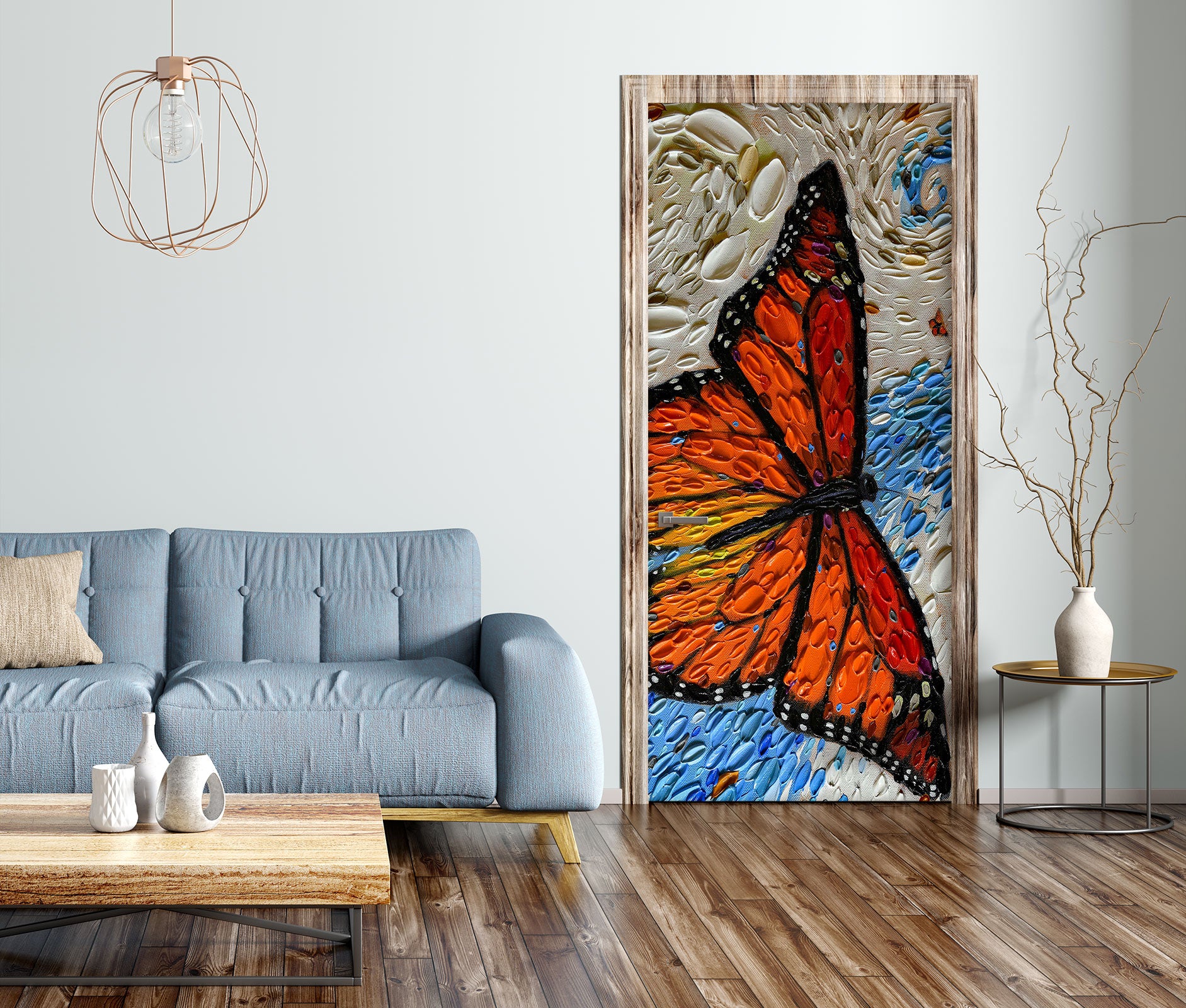 3D Butterfly Pattern 11307 Dena Tollefson Door Mural