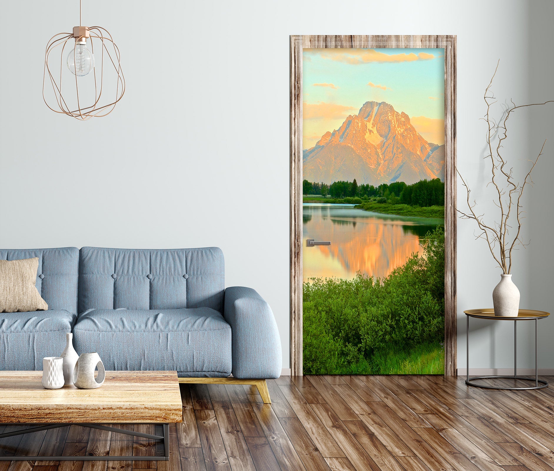 3D Grassland Lake 110216 Kathy Barefield Door Mural