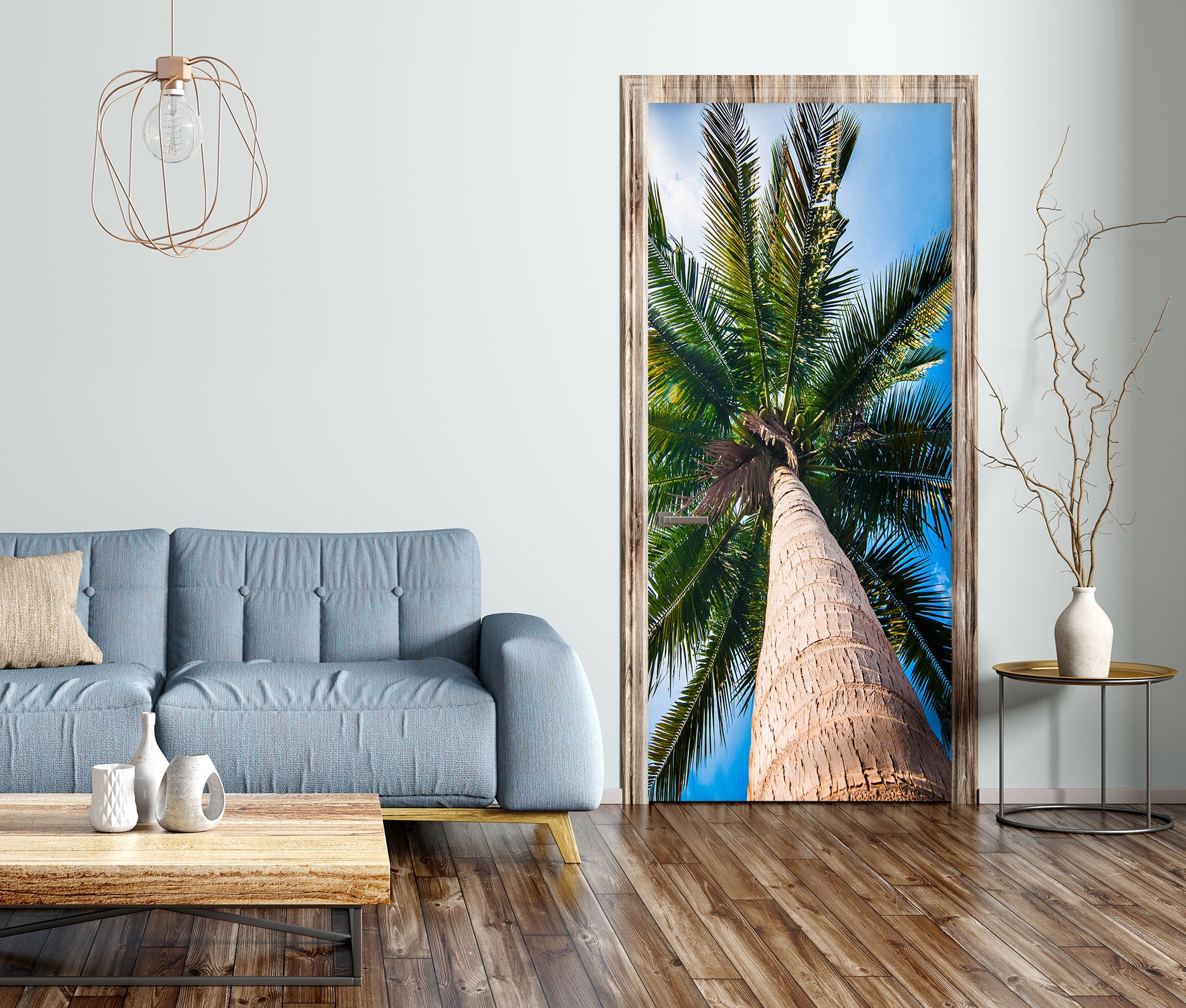 3D Coconut Tree 23225 Door Mural