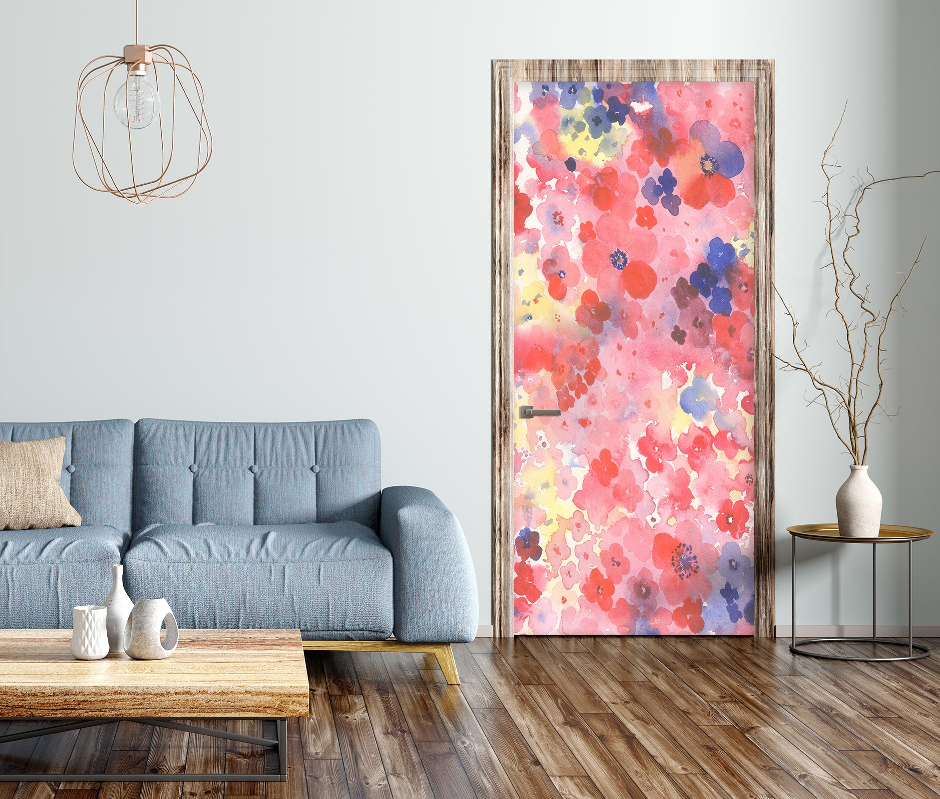 3D Pink Pattern 24207 Door Mural