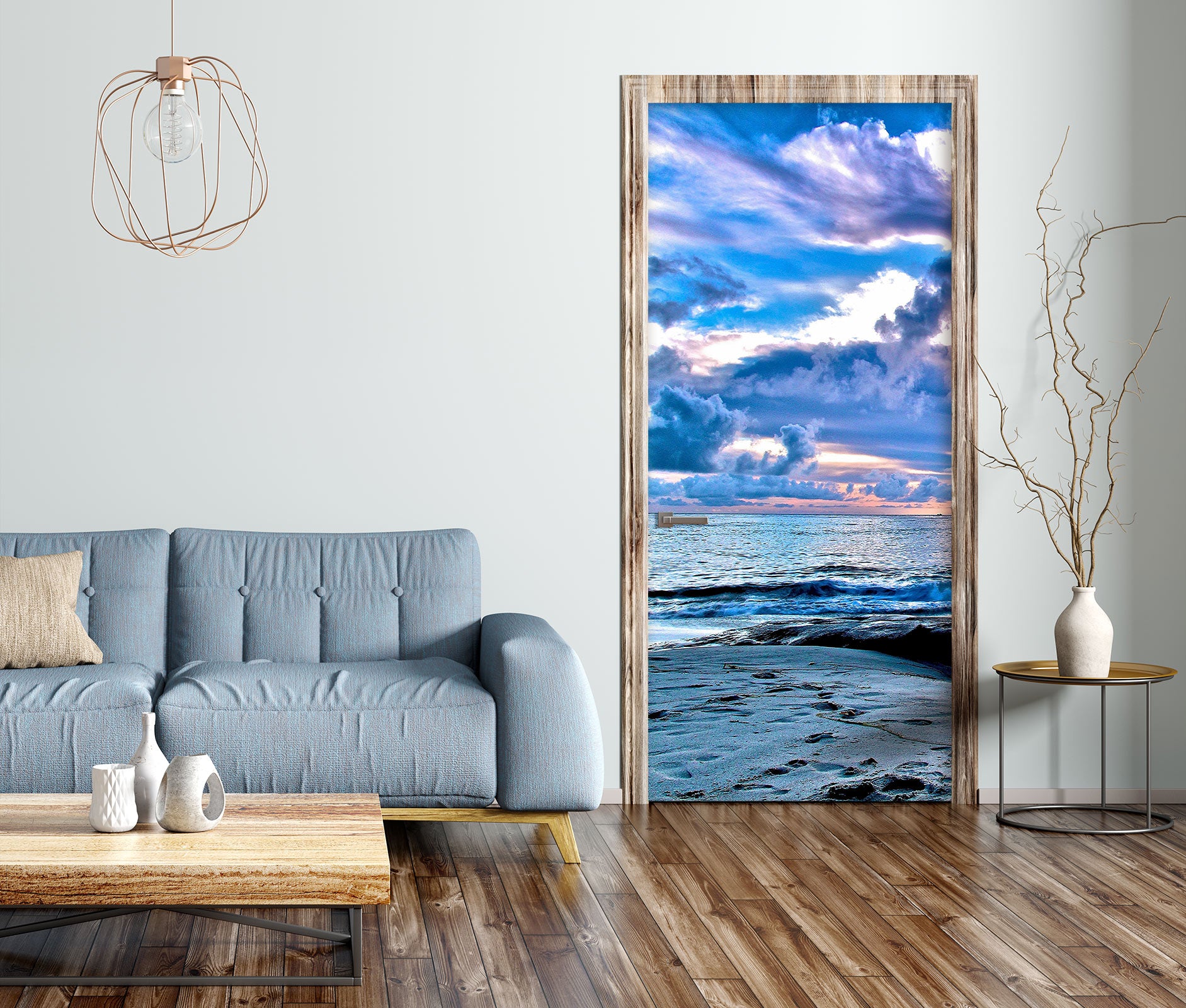 3D Sky Seaside 110203 Kathy Barefield Door Mural