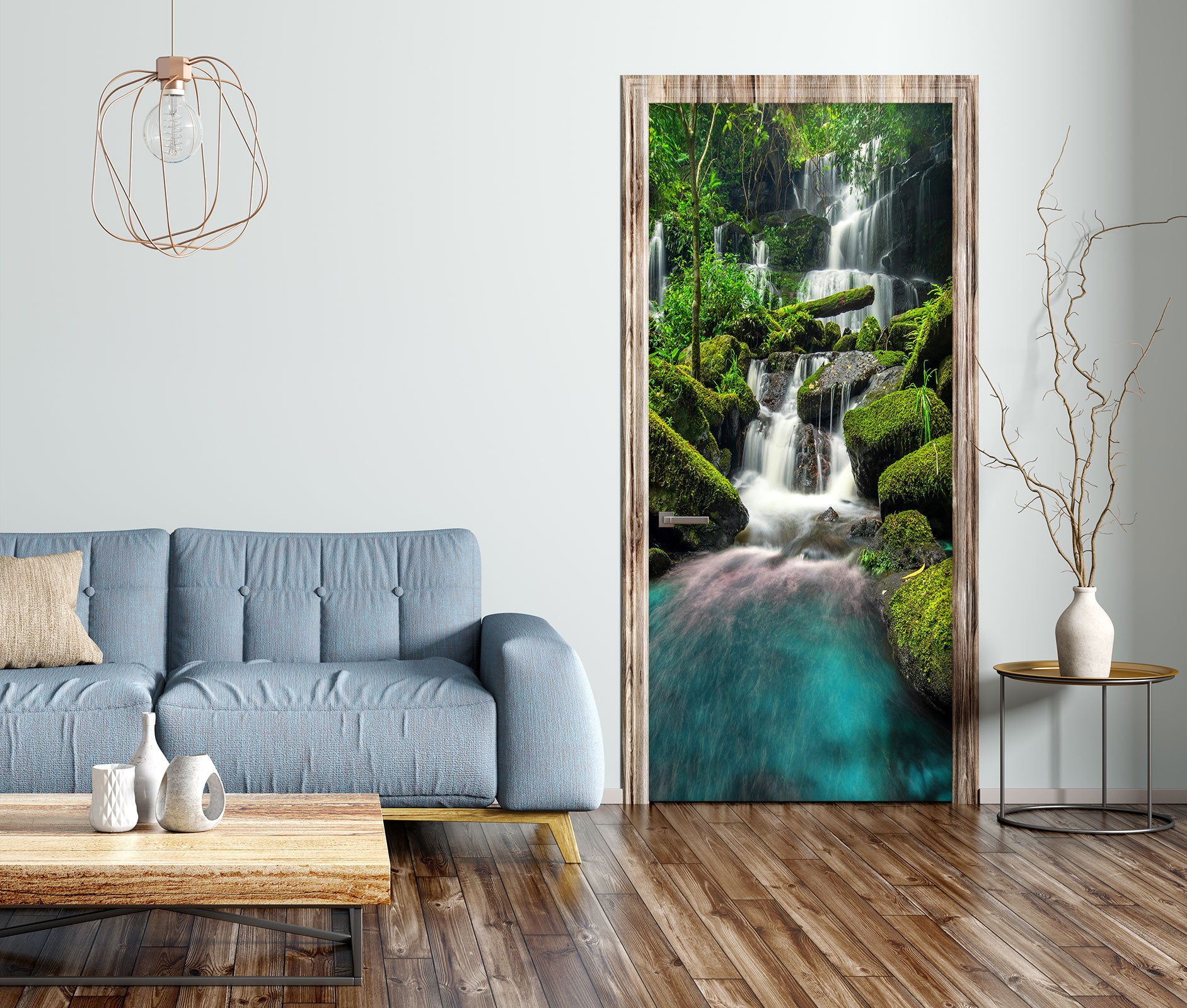 3D Waterfall Water 23022 Door Mural