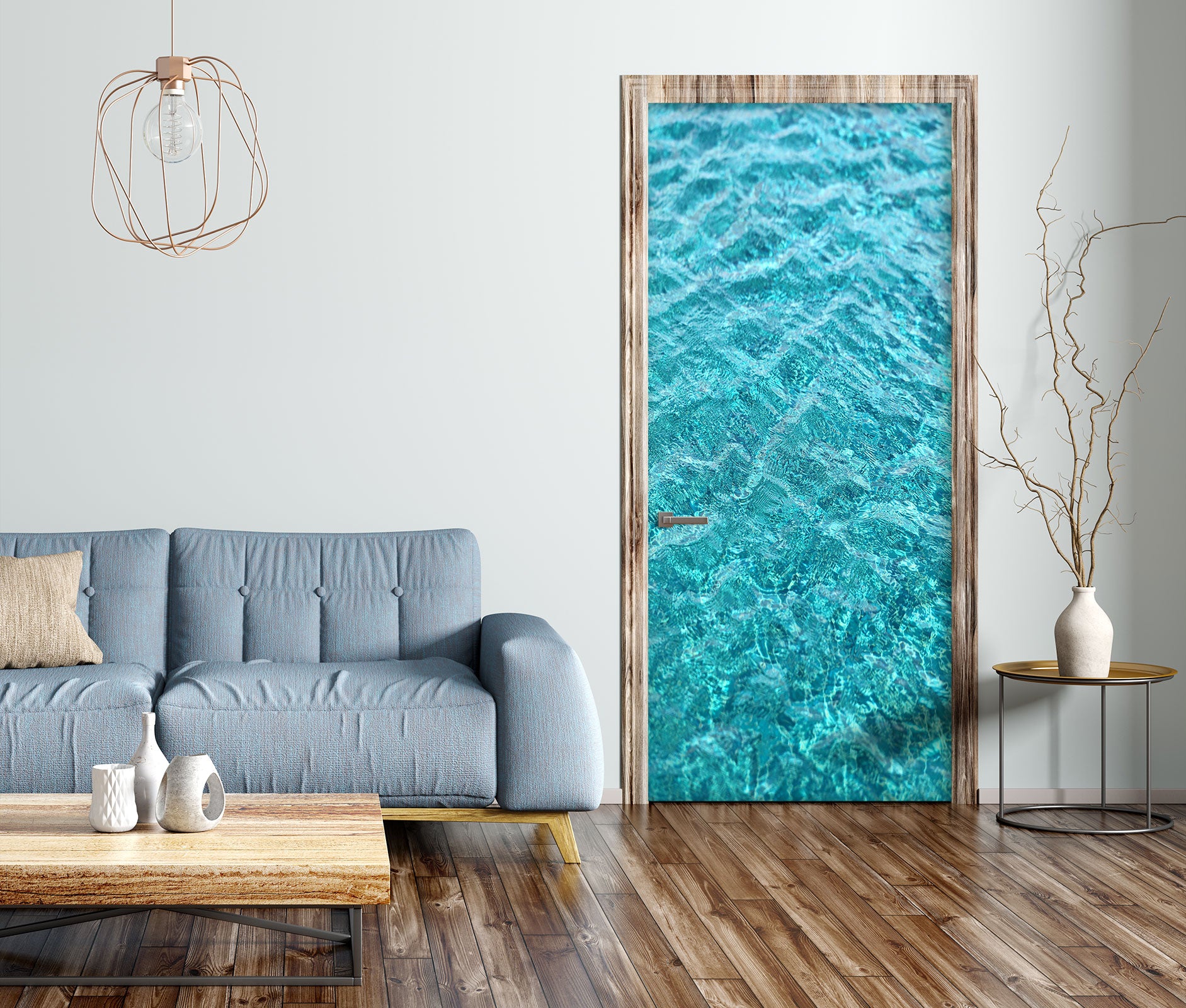 3D Water Waves 023 Door Mural