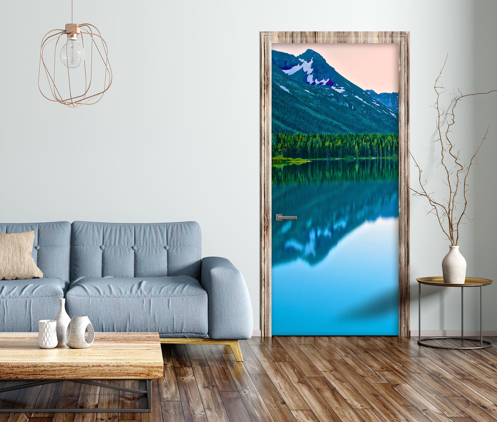 3D Lake Mountain 110226 Kathy Barefield Door Mural