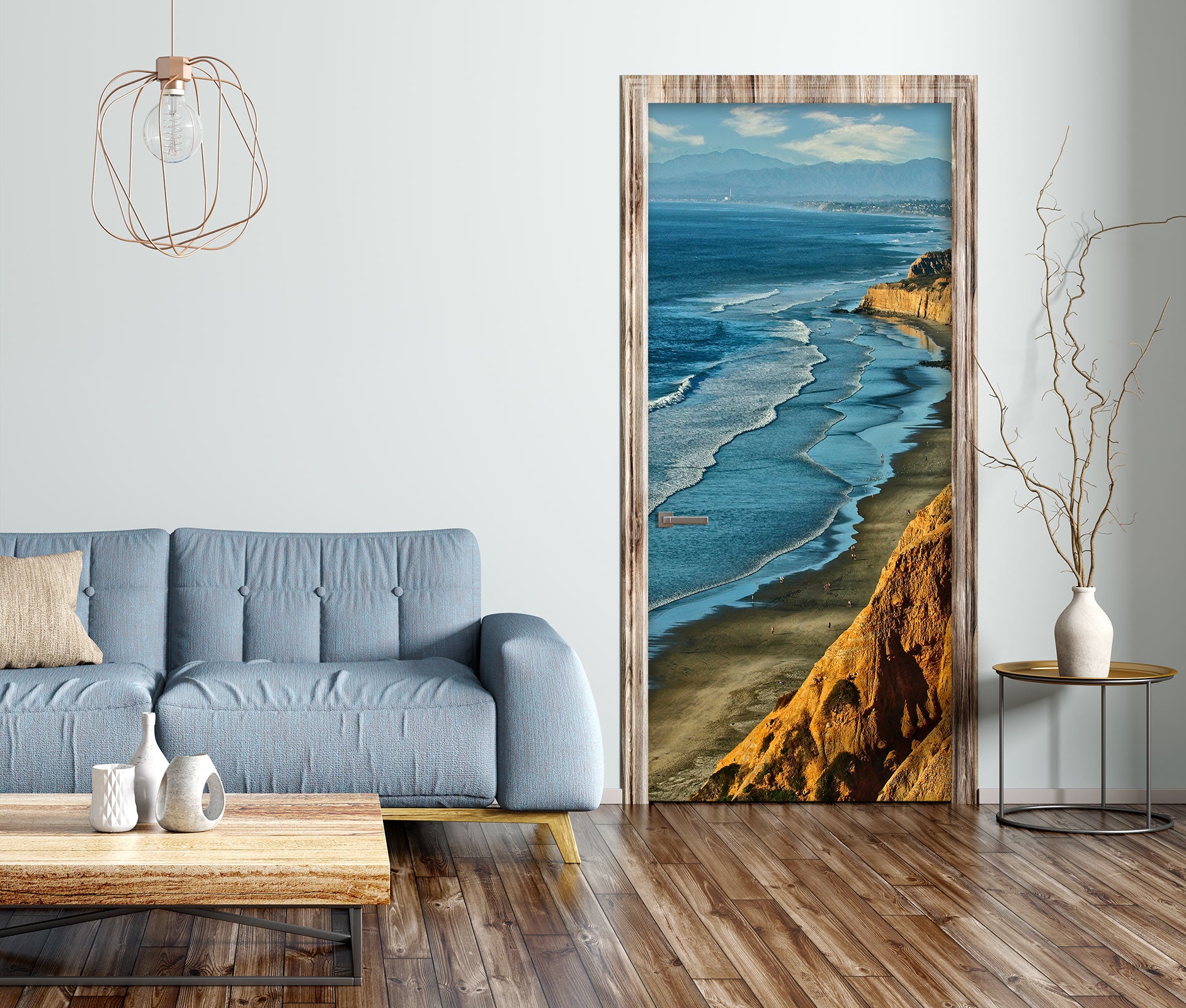 3D Seaside Tide 11112 Kathy Barefield Door Mural