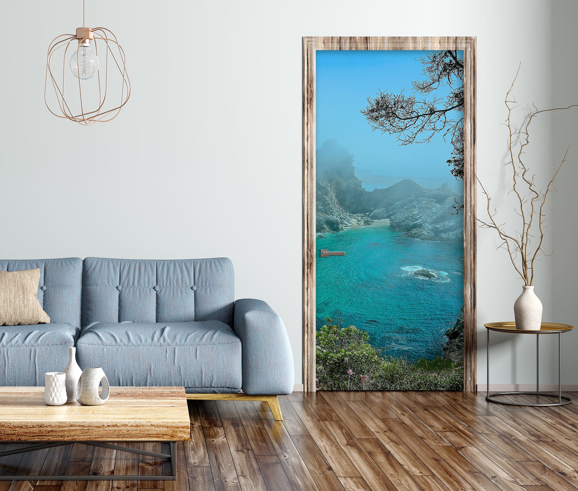 3D Blue Lake 110200 Kathy Barefield Door Mural