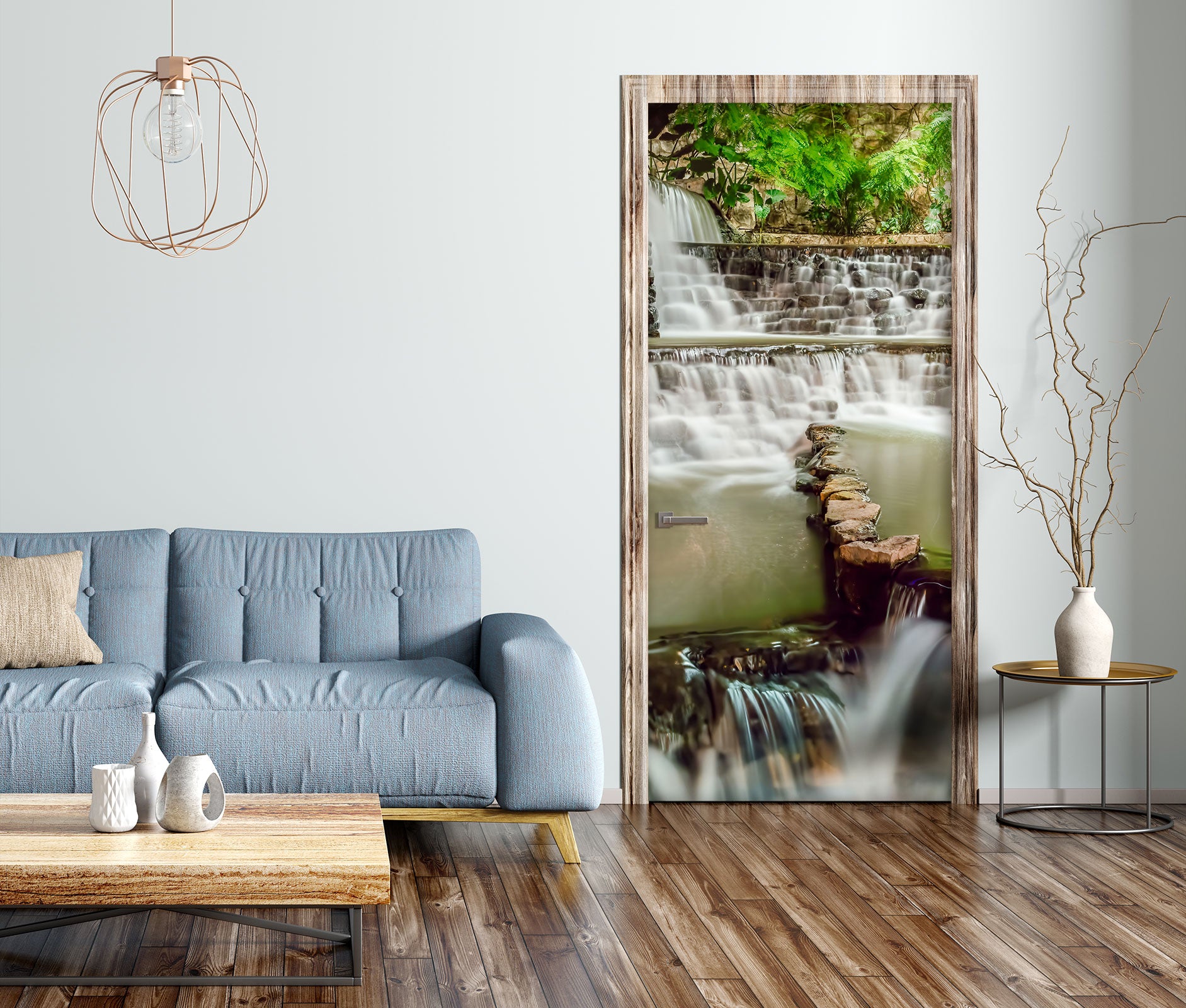 3D Waterfall Pool 10810 Beth Sheridan Door Mural