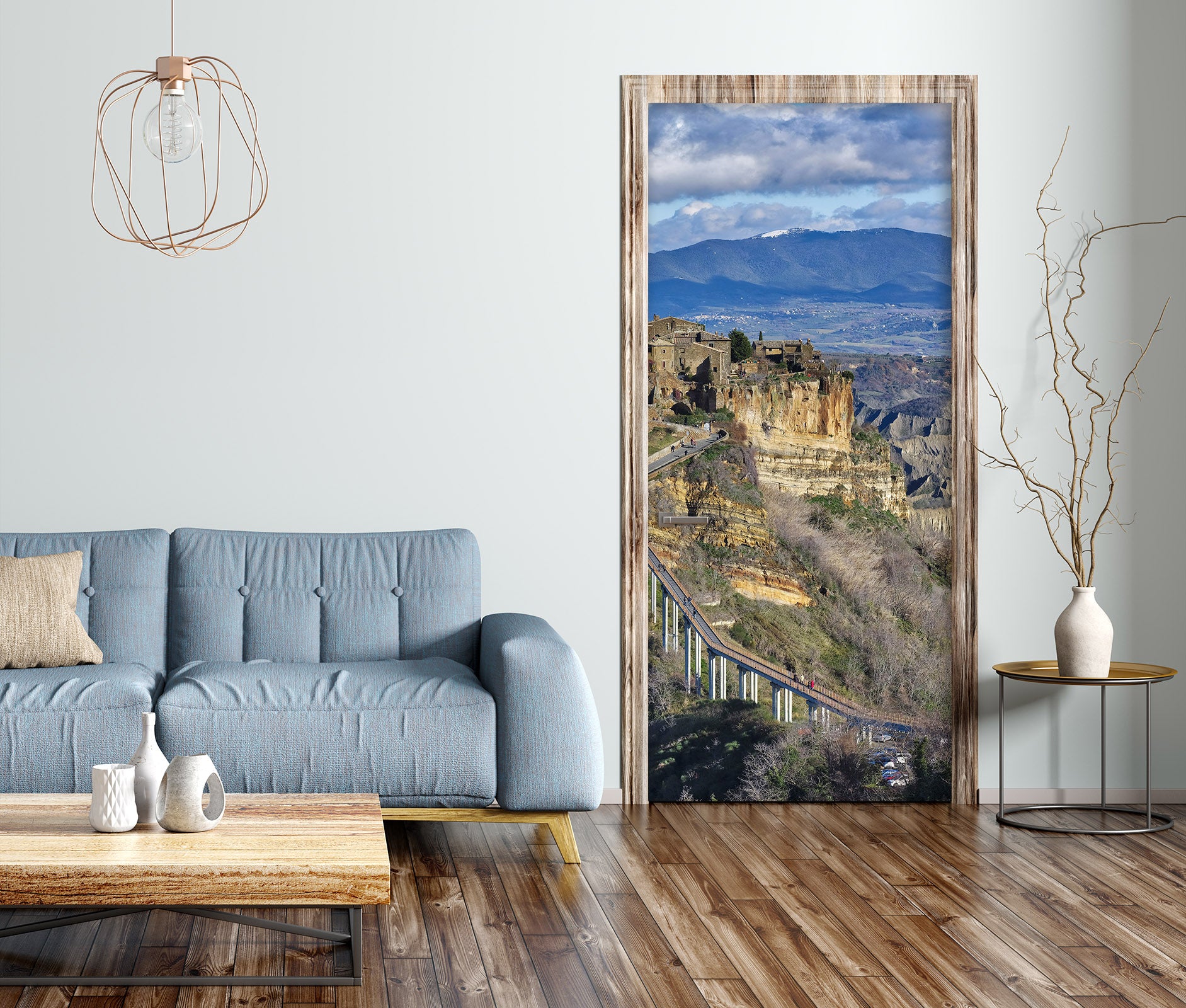 3D Mountain Building Track 119204 Marco Carmassi Door Mural