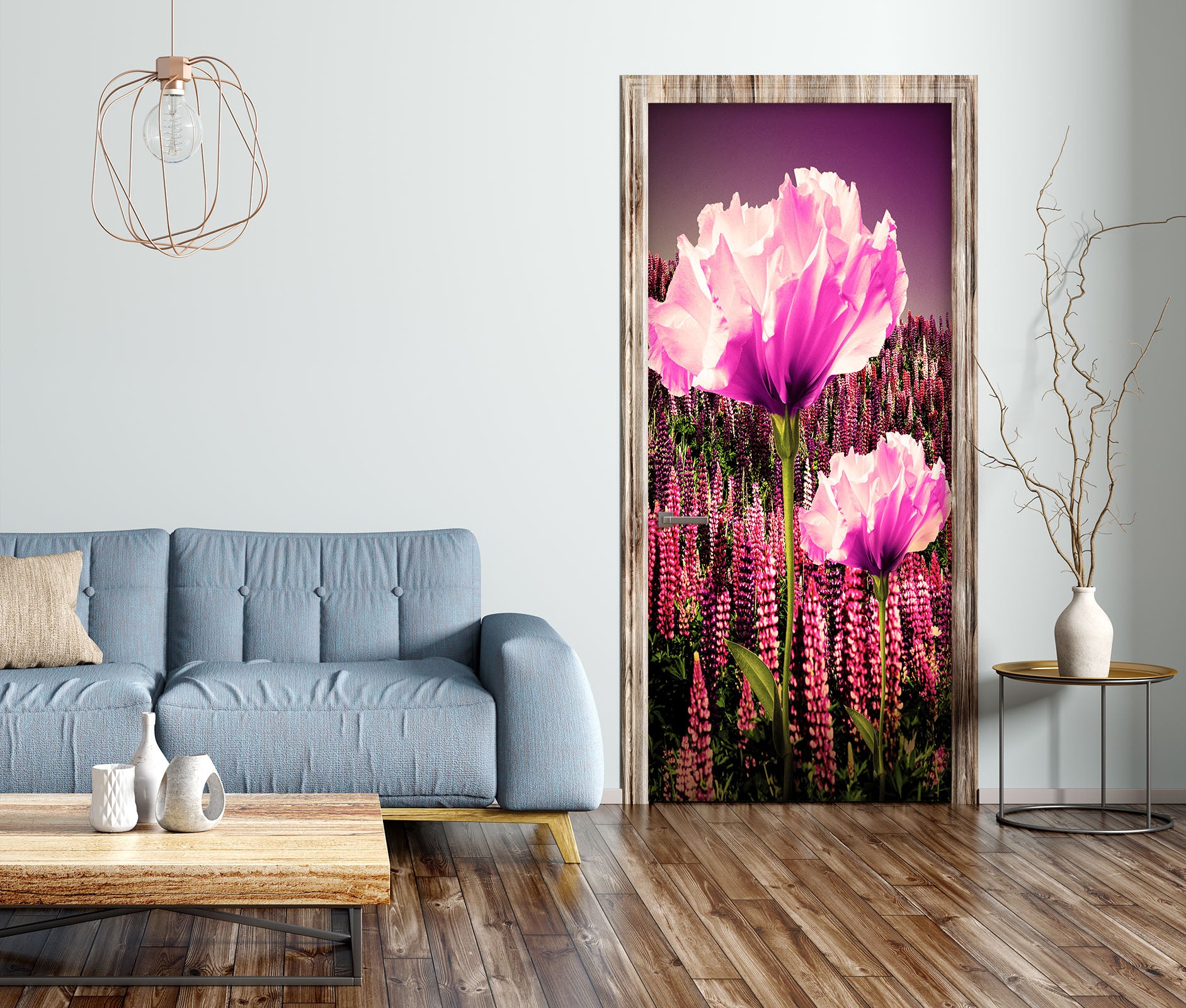 3D Flowers 21174 Door Mural