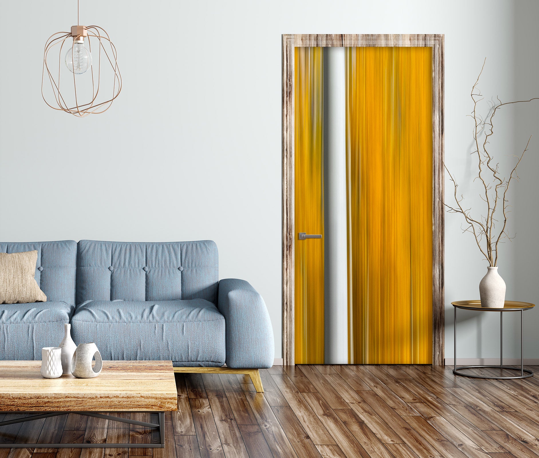 3D Vertical Bar Texture 12254 Marco Carmassi Door Mural