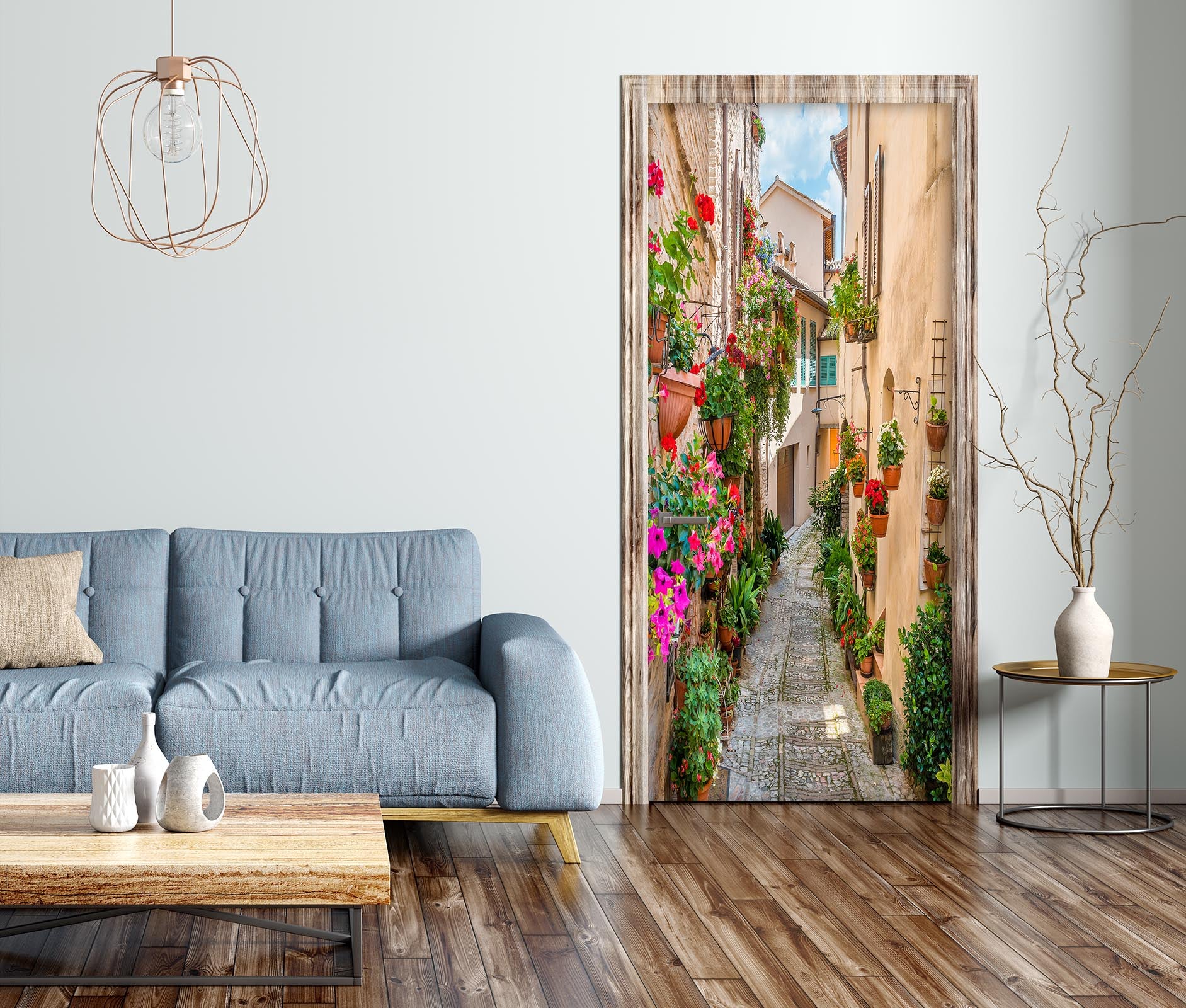 3D Flower House 22148 Door Mural