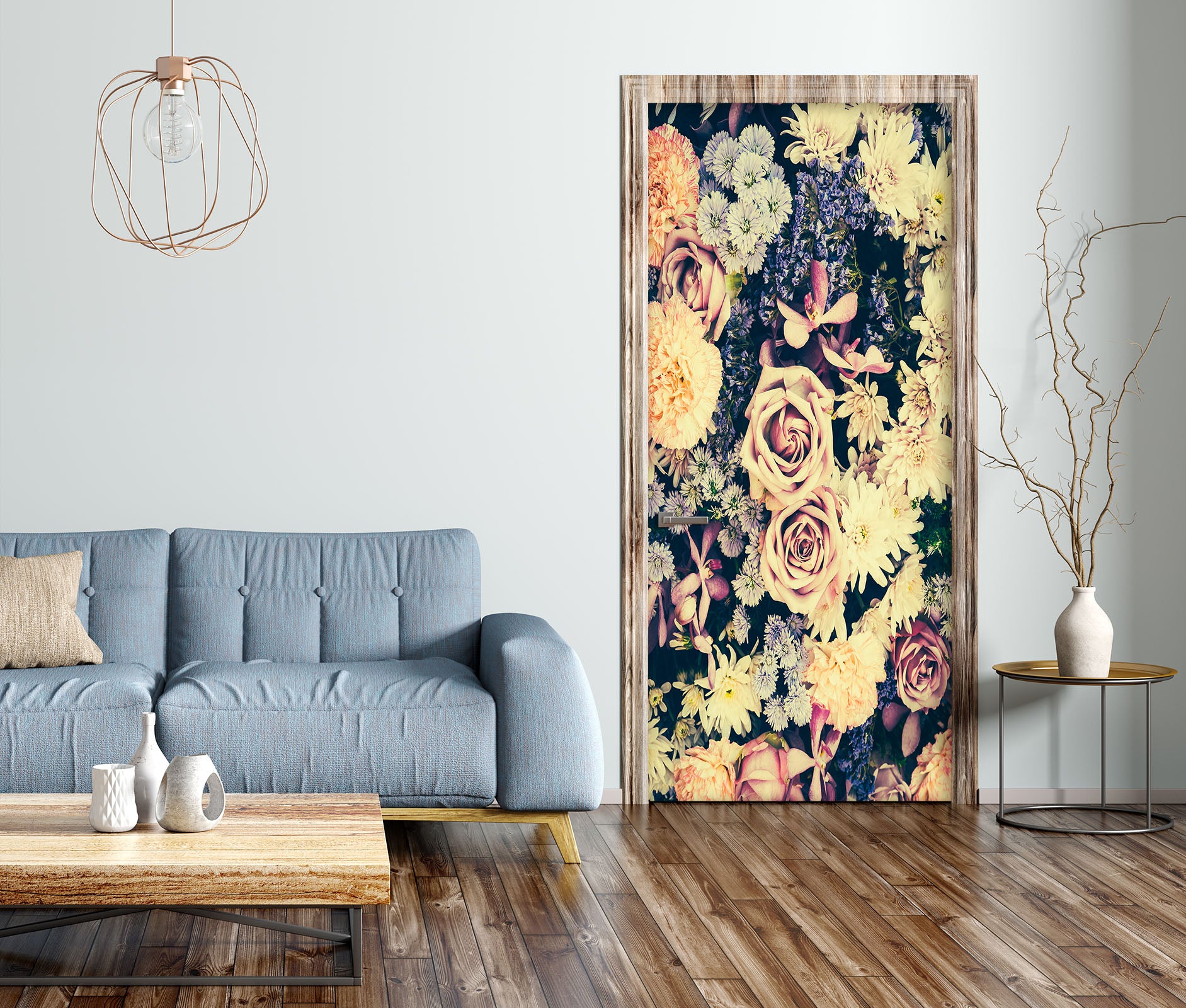 3D Flowers 25122 Door Mural