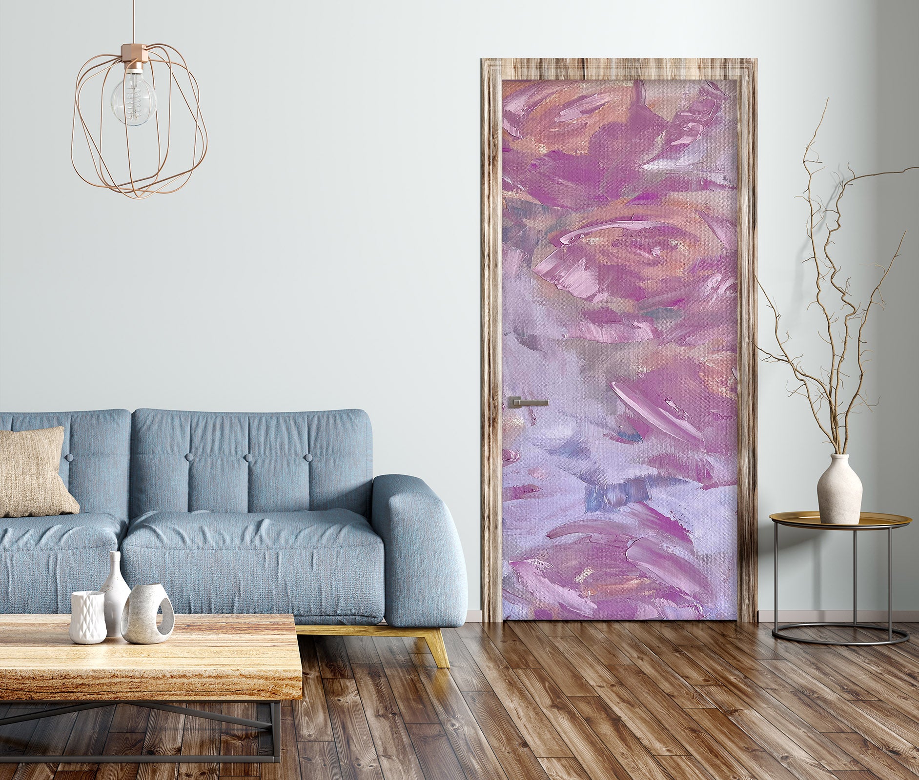 3D Nice Purple 3078 Skromova Marina Door Mural