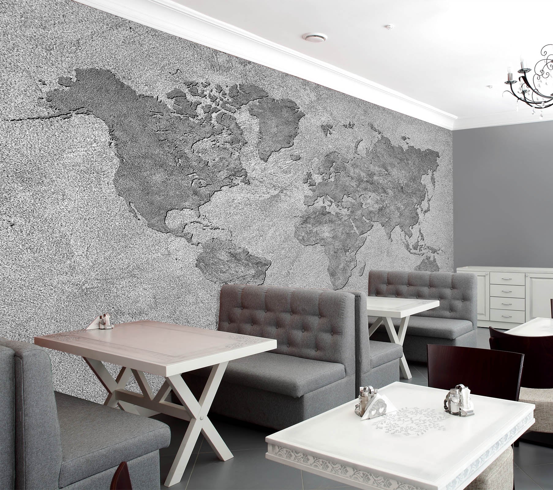 3D Abstract Horse 2113 World Map Wall Murals