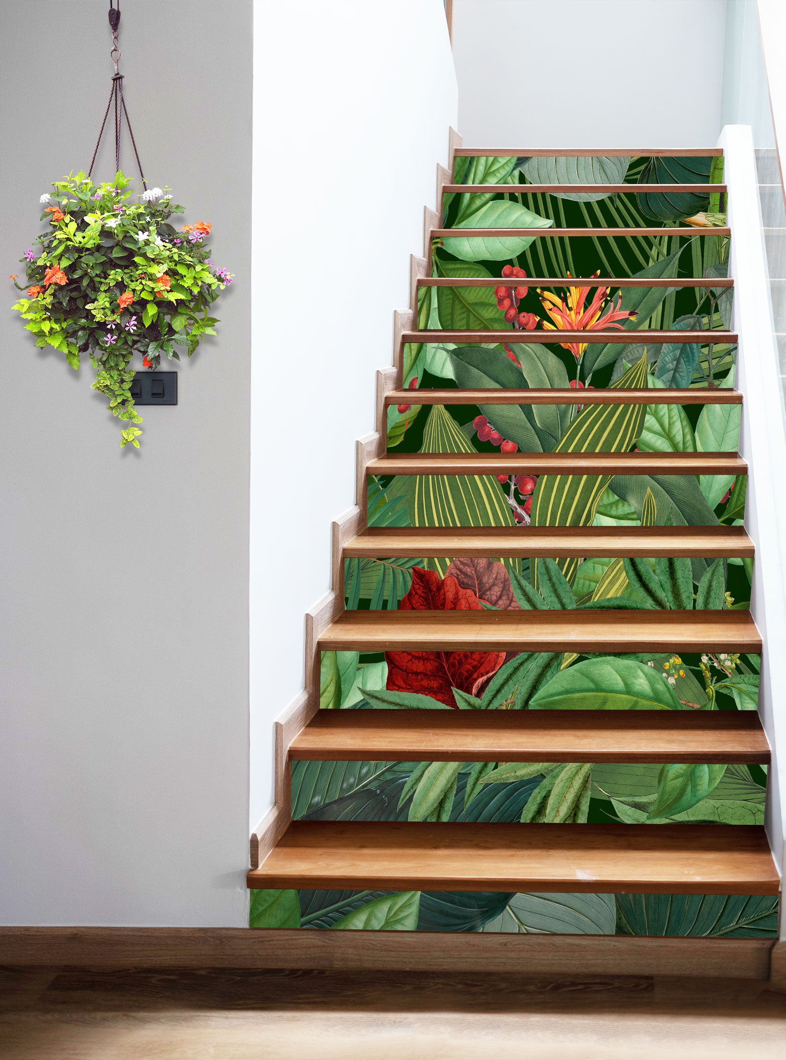 3D Tropical Flower 396 Andrea Haase Stair Risers