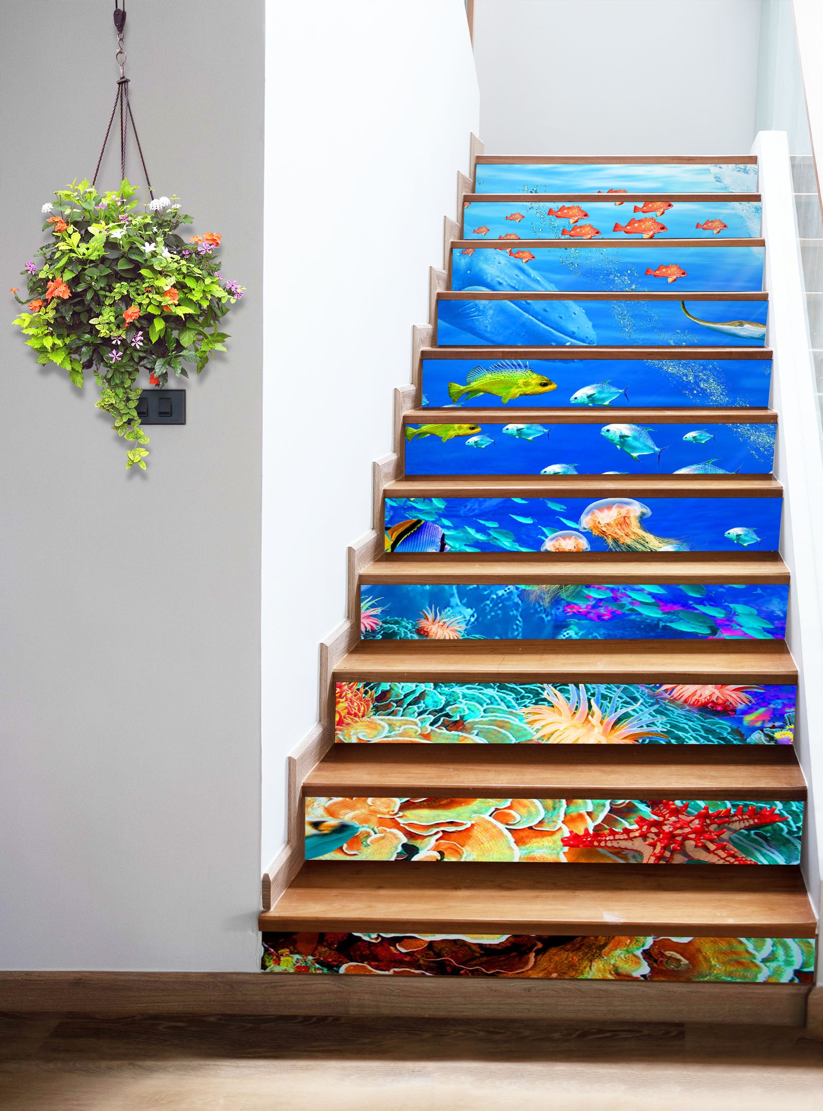 3D Coral Ocean Fish 96186 Adrian Chesterman Stair Risers