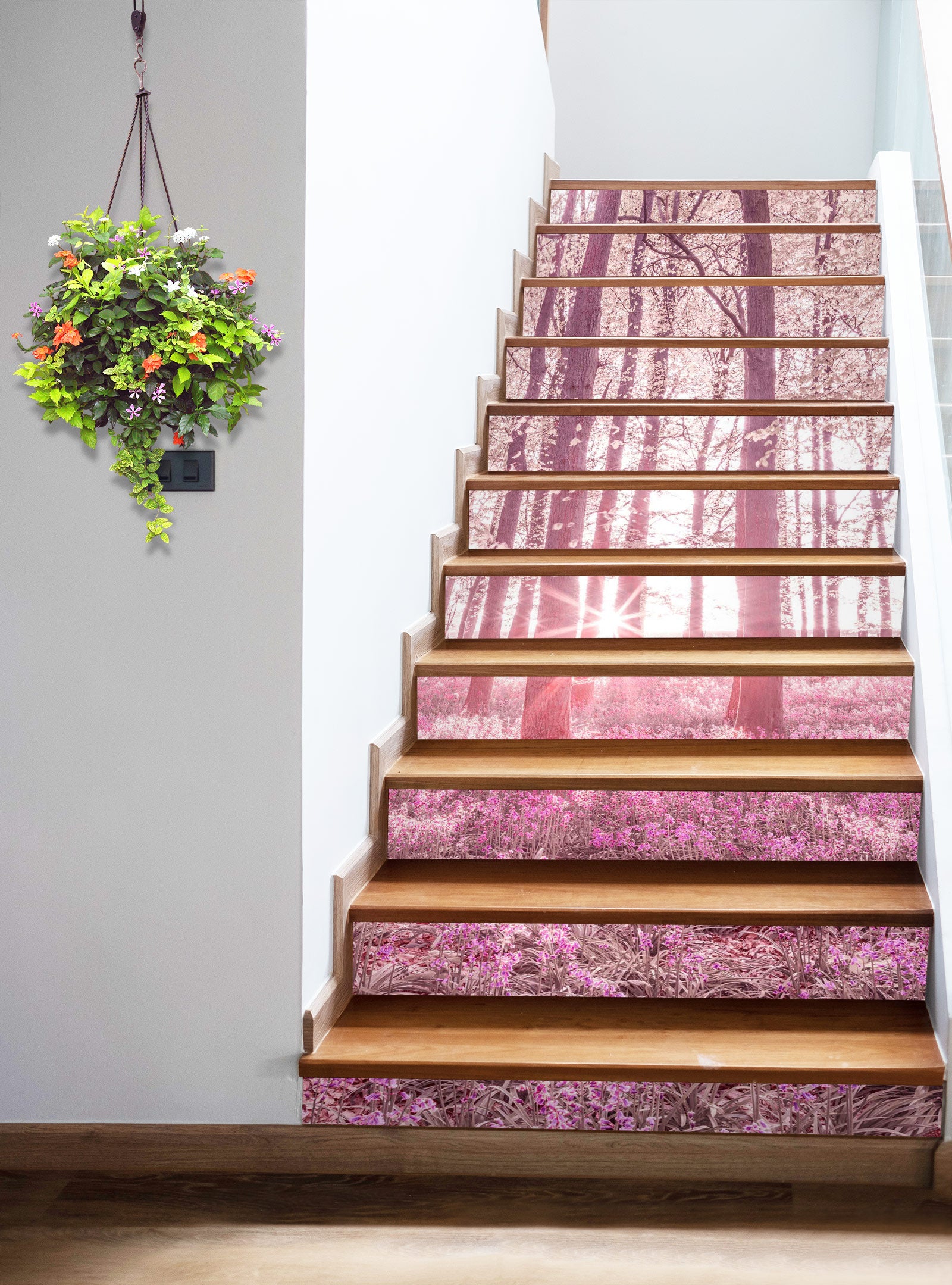 3D Woods Pink 10961 Assaf Frank Stair Risers