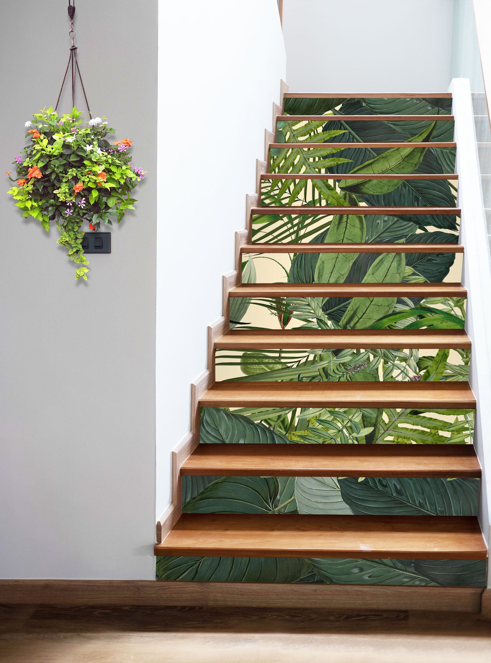 3D Jungle Leaves 109189 Andrea Haase Stair Risers