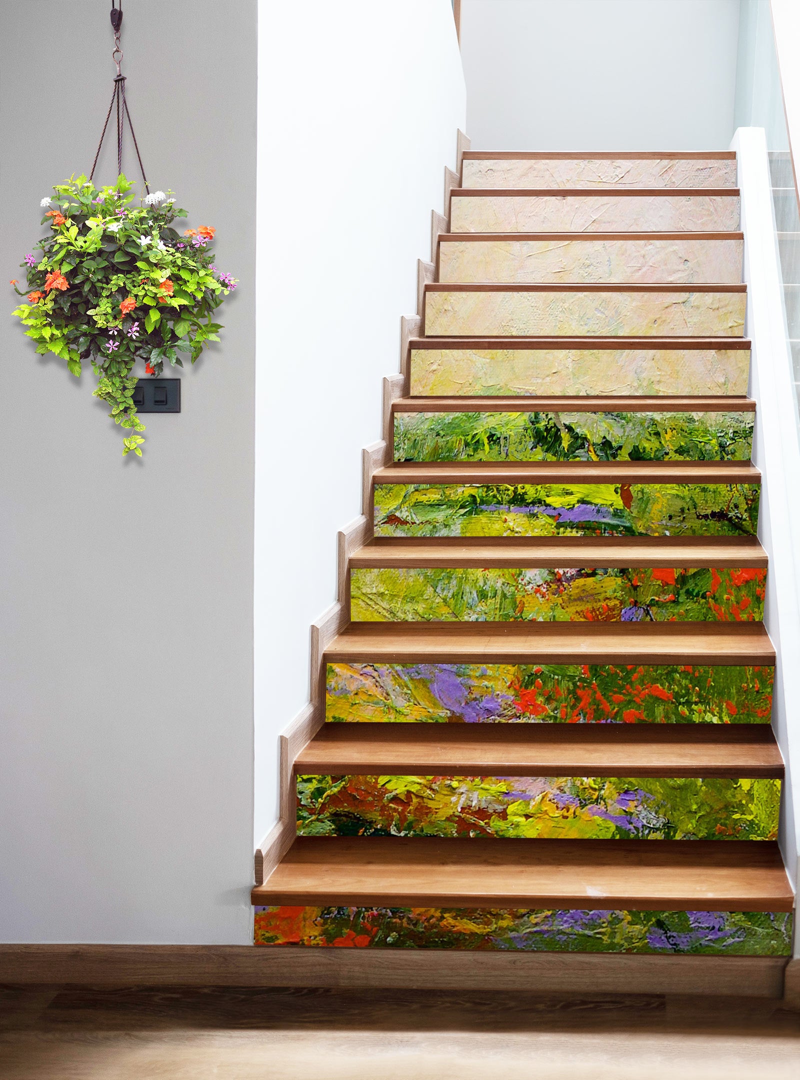 3D Lawn Flowers Oil Painting 9069 Allan P. Friedlander Stair Risers