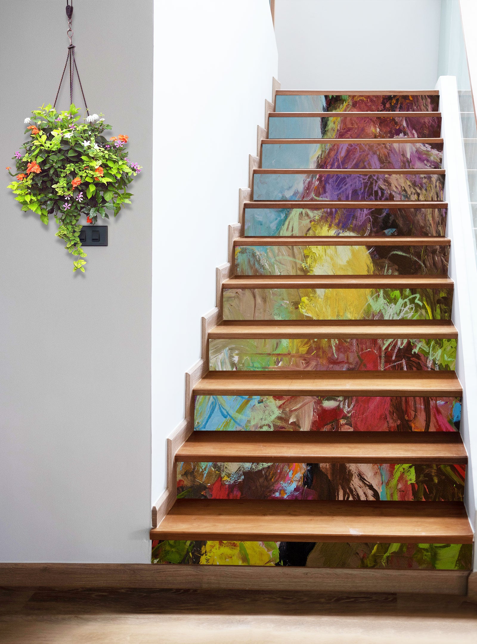 3D Colorful Oil Painting Pattern 9029 Allan P. Friedlander Stair Risers