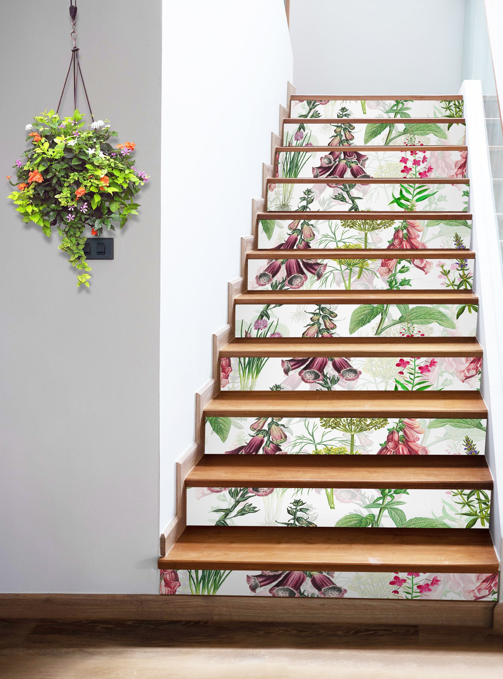 3D Flower Leaves Pattern 103208 Uta Naumann Stair Risers