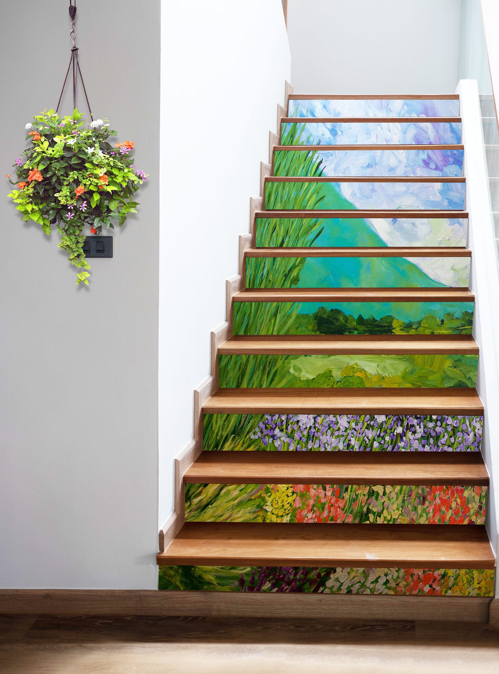 3D Meadow Flower Hillside 90102 Allan P. Friedlander Stair Risers