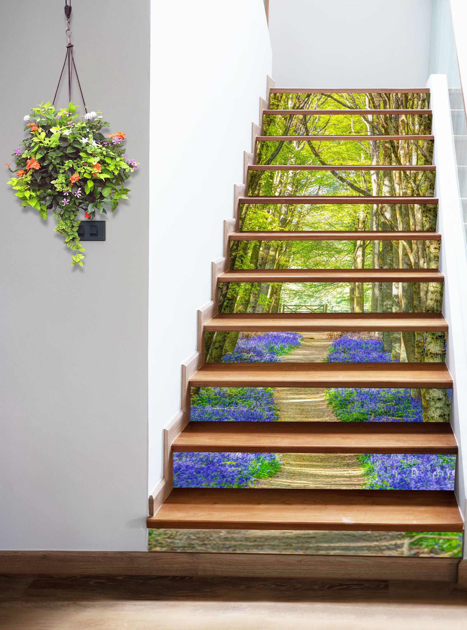 3D Woods Path Flower 10956 Assaf Frank Stair Risers